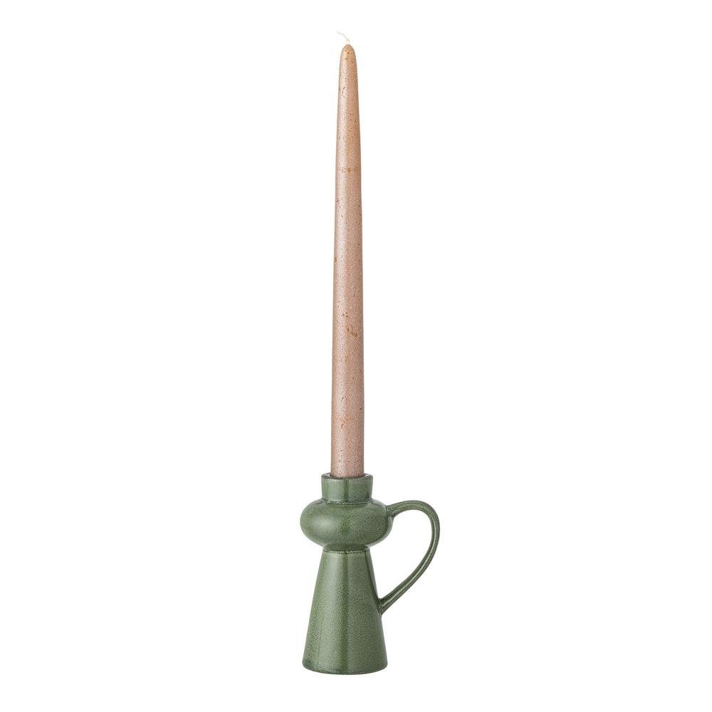 Bloomingville Kerzenständer Fija, Grün stylisches dänisches Steingut 13cm Design