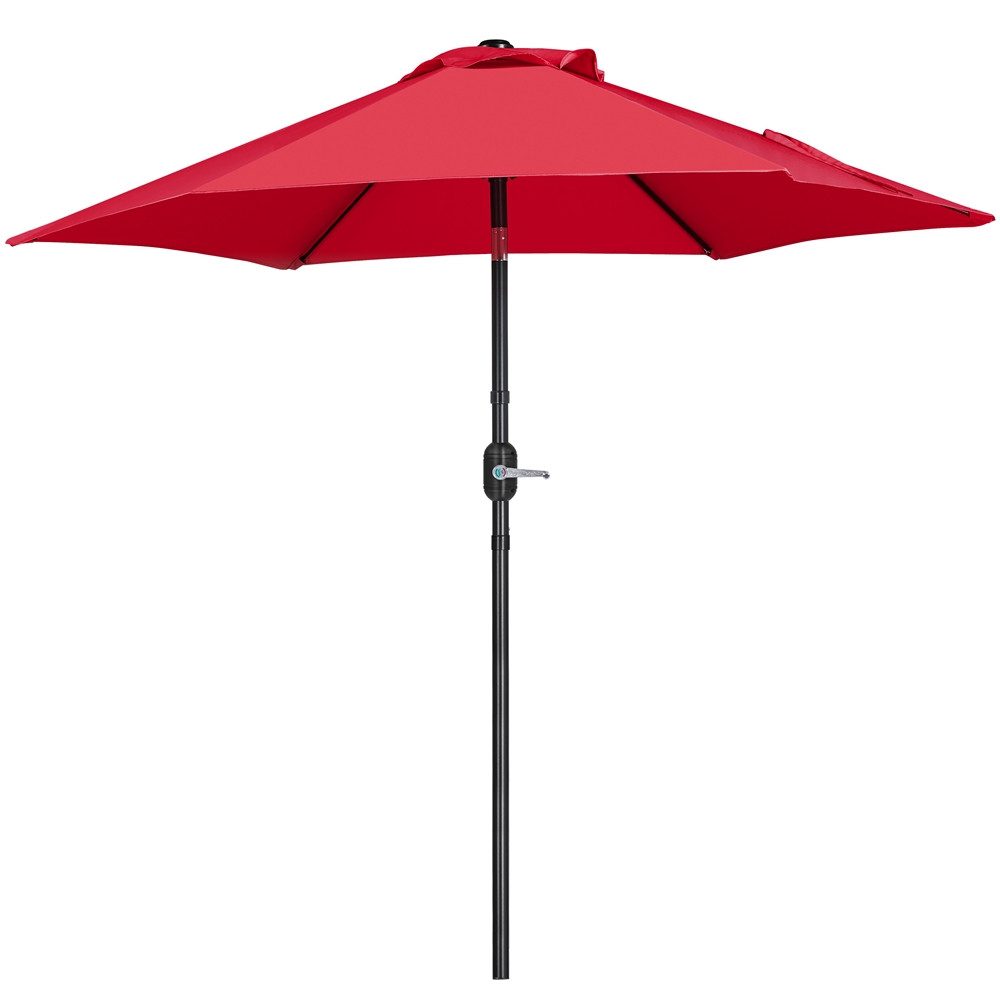 Yaheetech Sonnenschirm Φ 226/269/294 cm, Garten- und Marktschirm mit 6 Metallstreben für Balkon/Terrasse/Garten