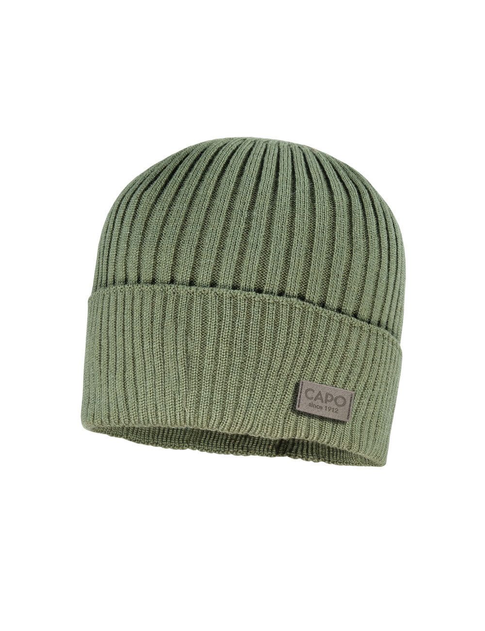 CAPO Strickmütze Strickmütze, Wolle Rippstrick (1-St) Merinowolle