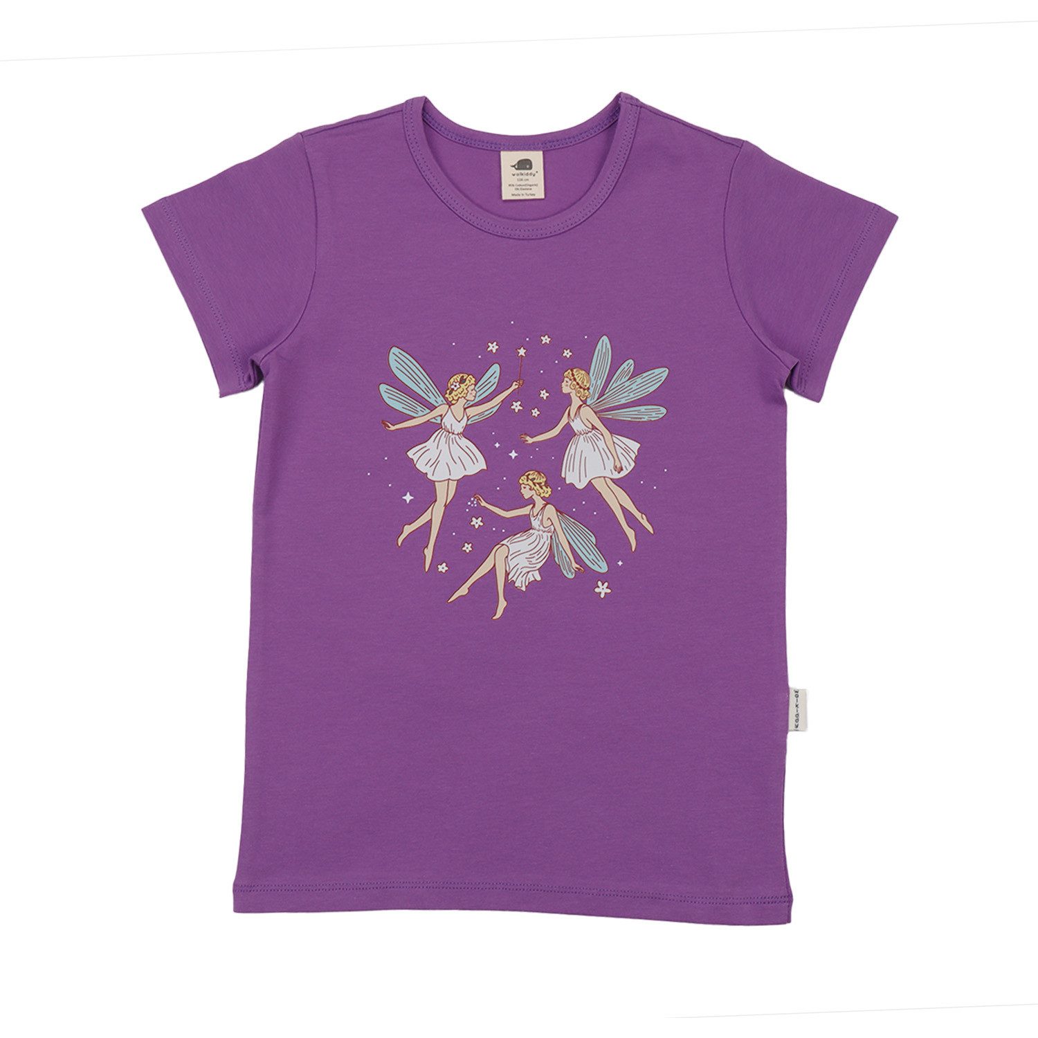 T-Shirt Walkiddy Feen Kinder Bio Baumwolle GOTS Lila -