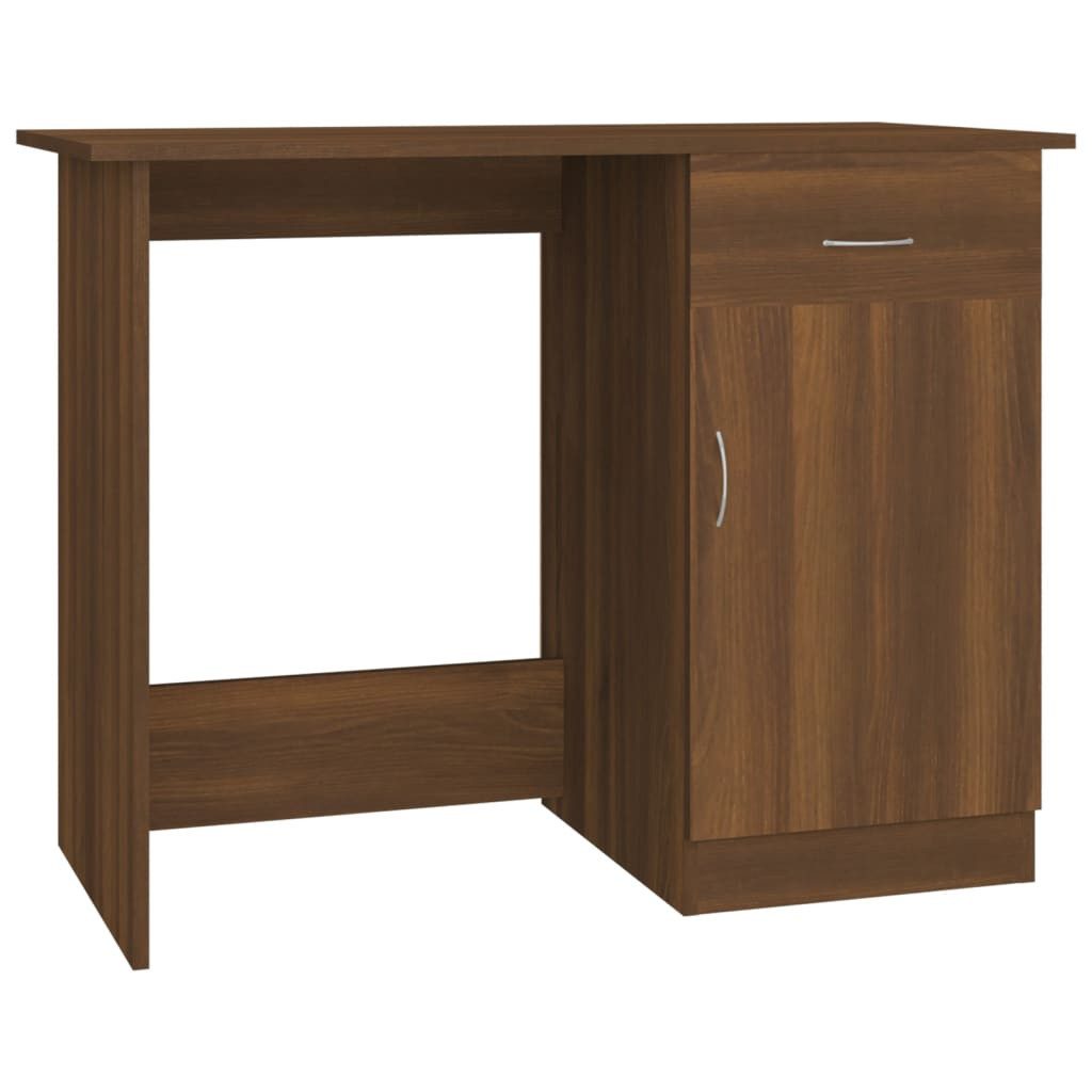 Schreibtisch Schreibtisch Braun Eichen-Optik 100x50x76 cm Spanplatte Büro Homeoffic