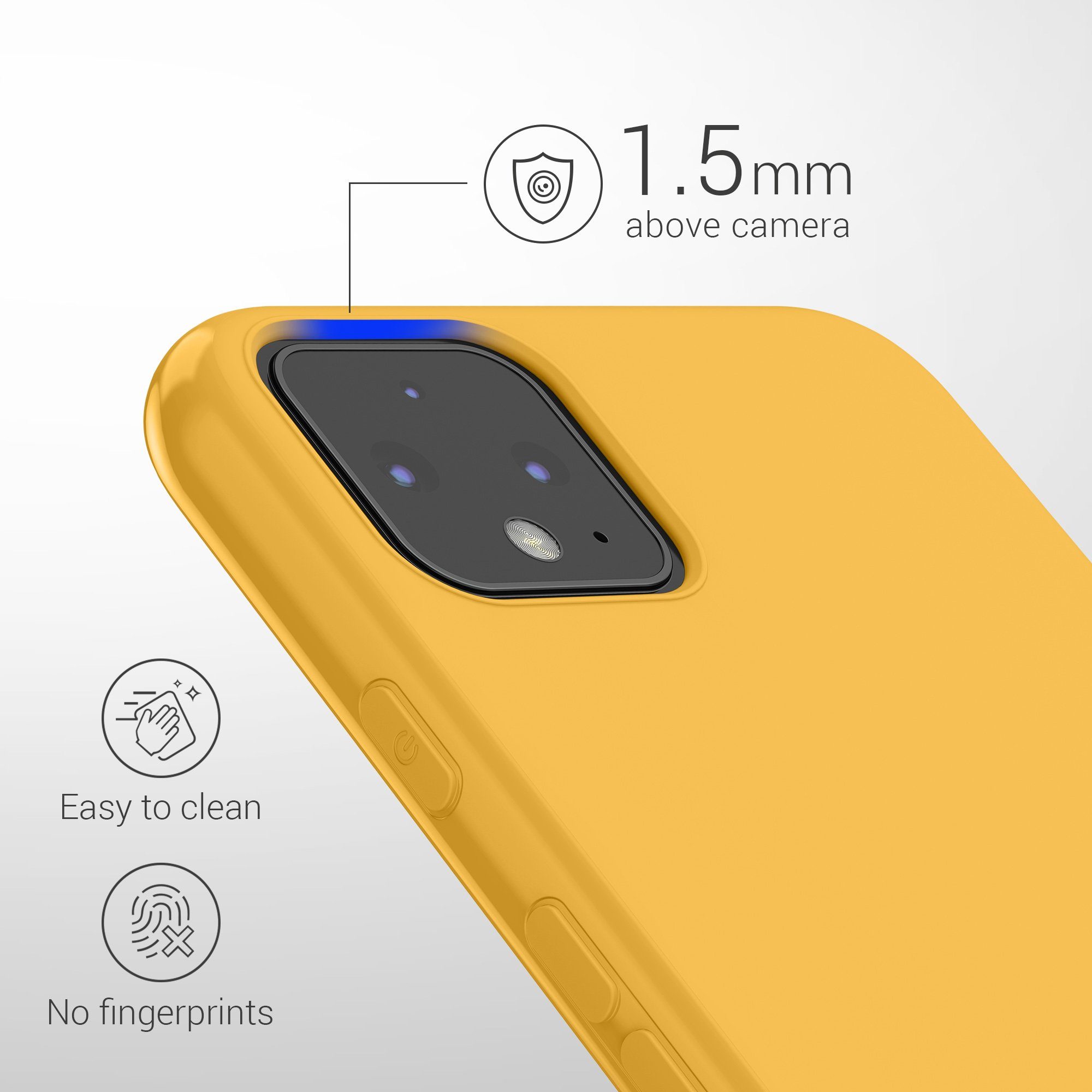 kwmobile Handyhülle Hülle für Google Pixel 4, Hülle Silikon - Soft Handyhülle - Handy Case Cover