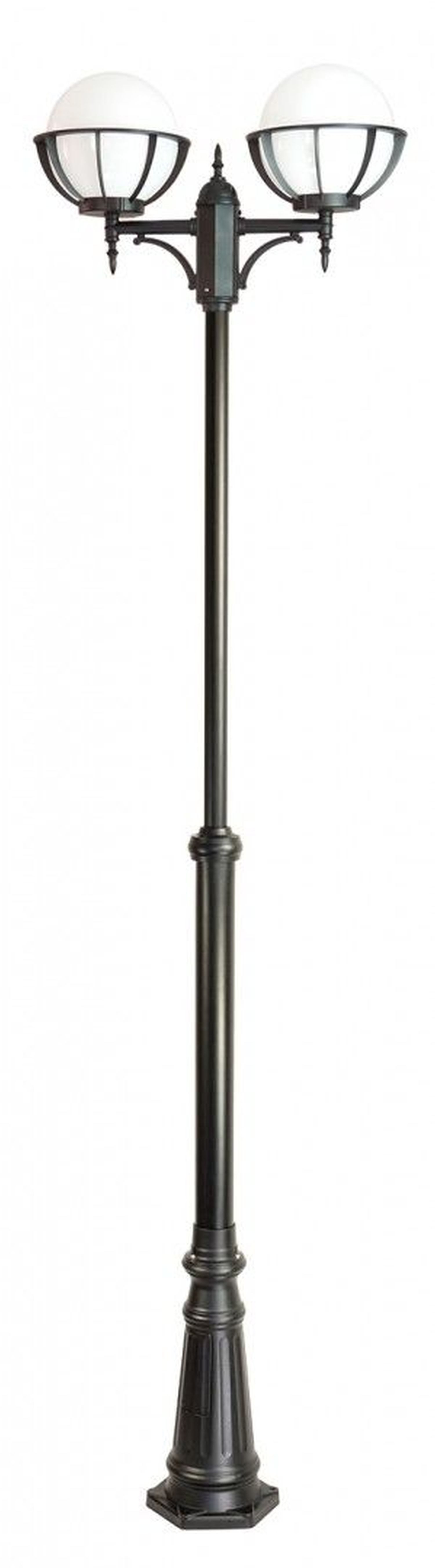 Licht-Erlebnisse Außen-Stehlampe NINETTE, ohne Leuchtmittel, 285 cm E27 Kugelschirm Vintage Design