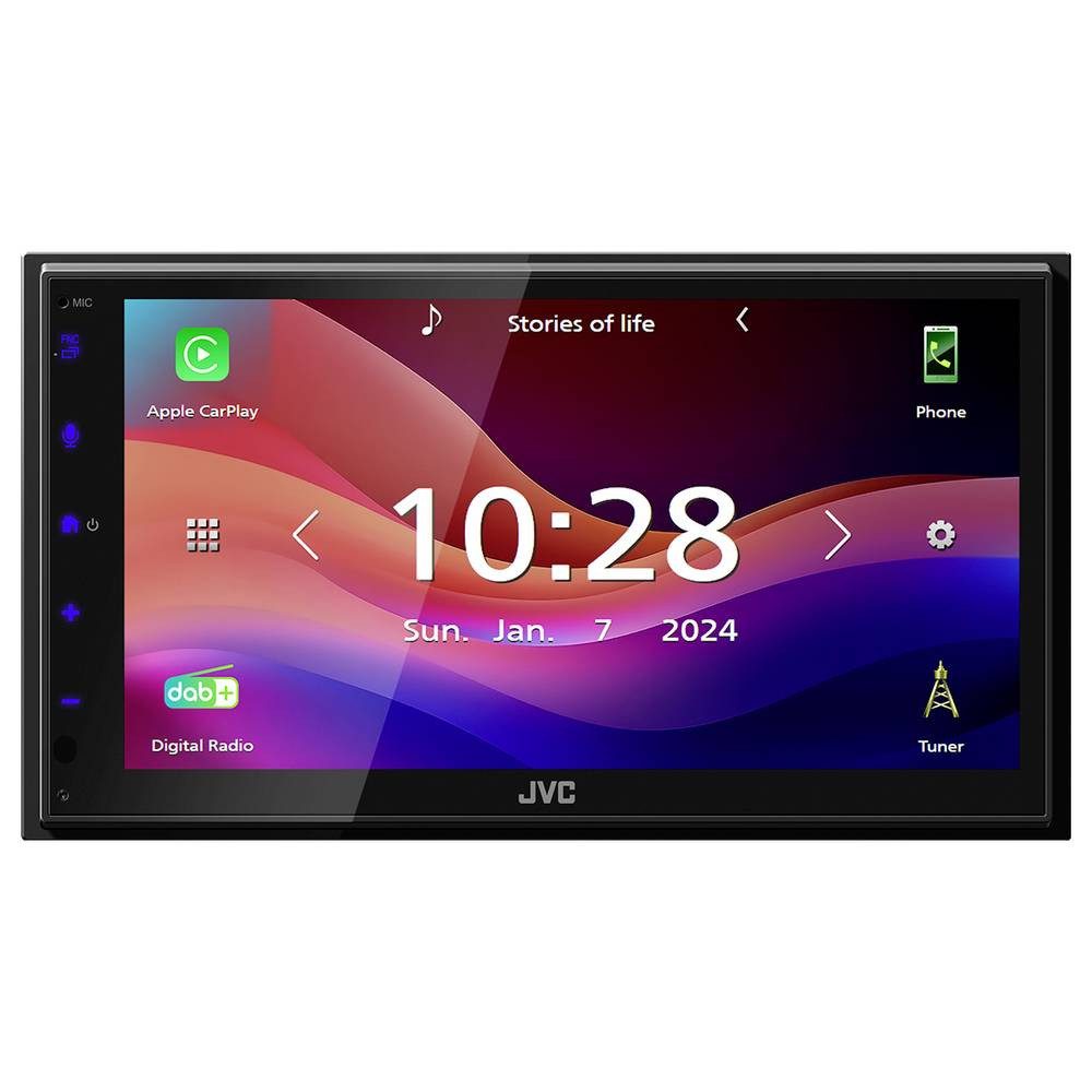 JVC Doppel-DIN Moniceiver Android Auto™, Apple CarPlay, Anschluss für Autoradio