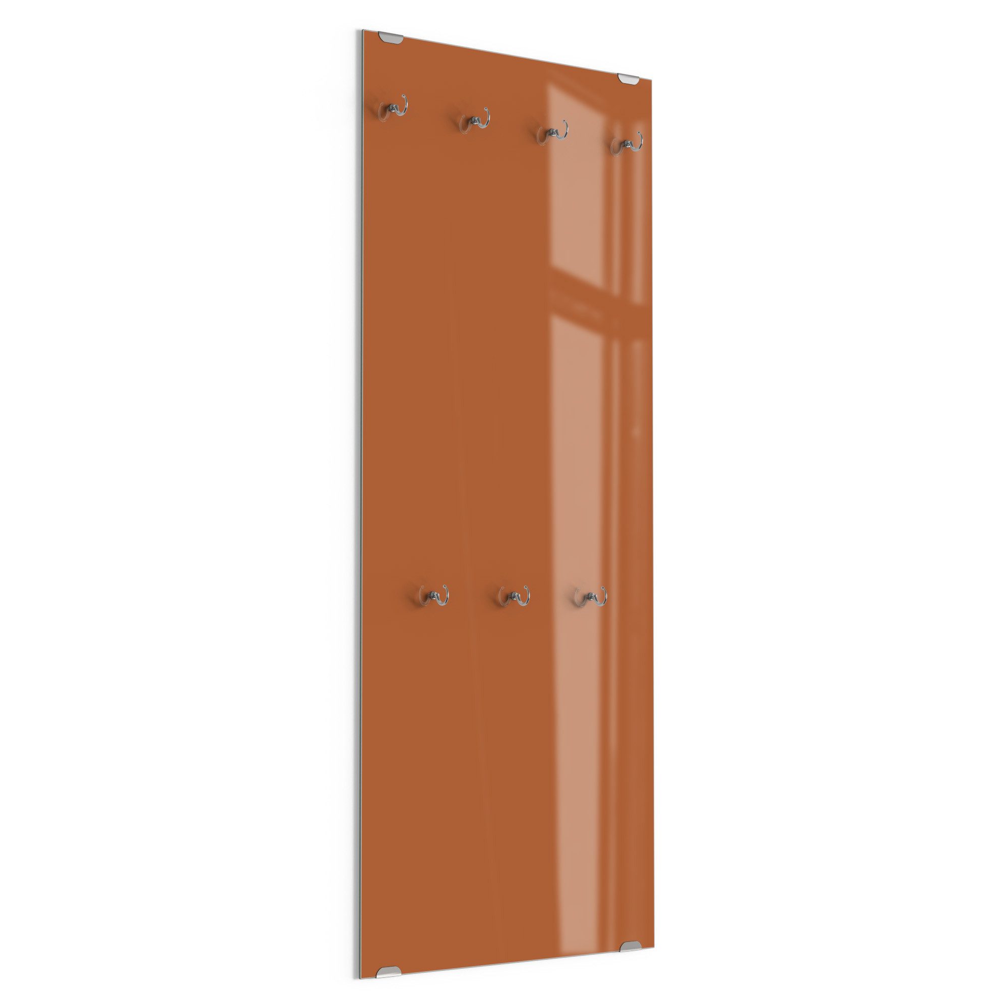 DEQORI Kleiderhaken 'Unifarben - Terrakotta', Glas Garderobe hängend Flur Jackenhalter modern Wandgarderobe Haken