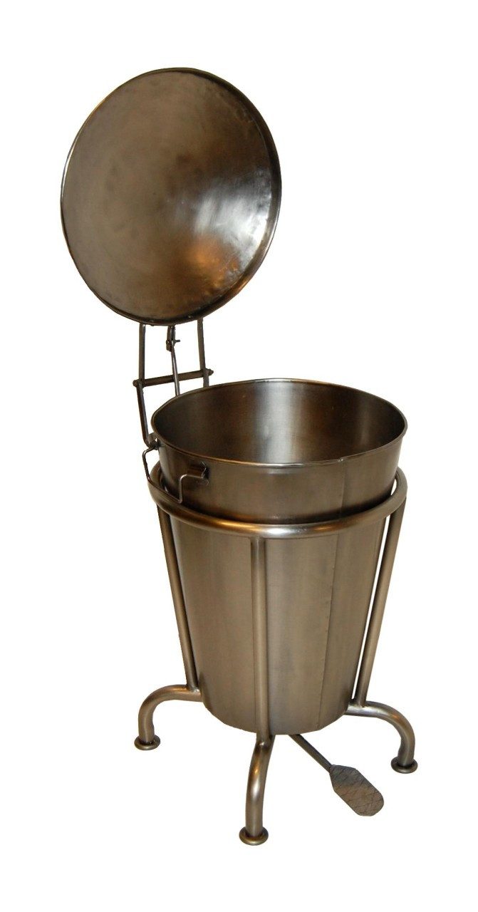 Mülleimer Treteimer Vintage Abfalleimer Industrial Kupfer oder Silber Groß