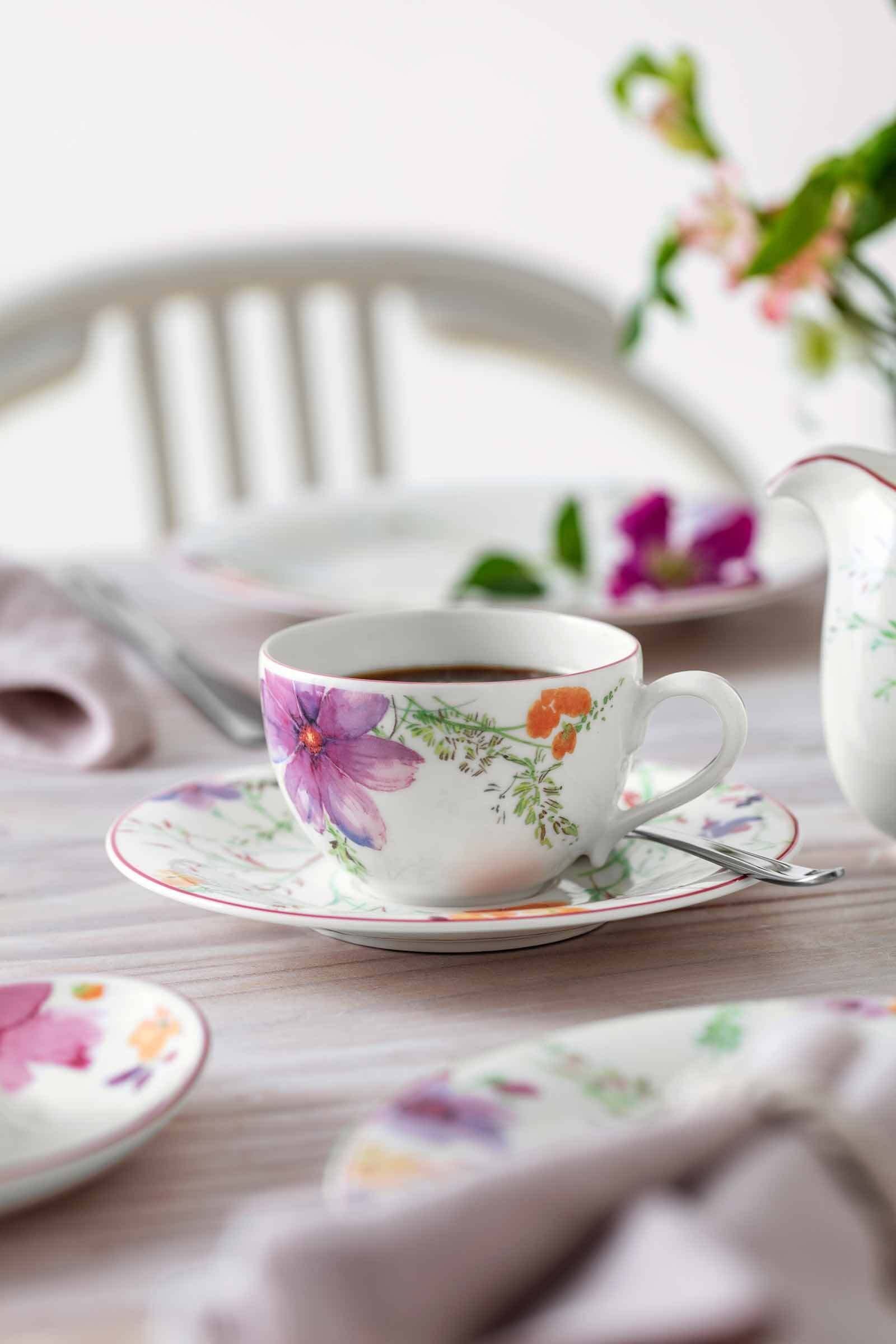 Villeroy & Boch Kombiservice Mariefleur Basic Kombiservice 30er Set (30-tlg), 6 Personen, Porzellan