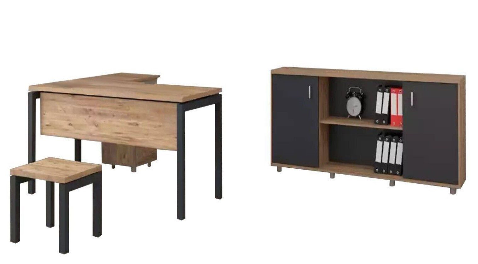 Büromöbel-Set Kanzlei Büro Einrichtung Schrank Tisch Komplettsystem