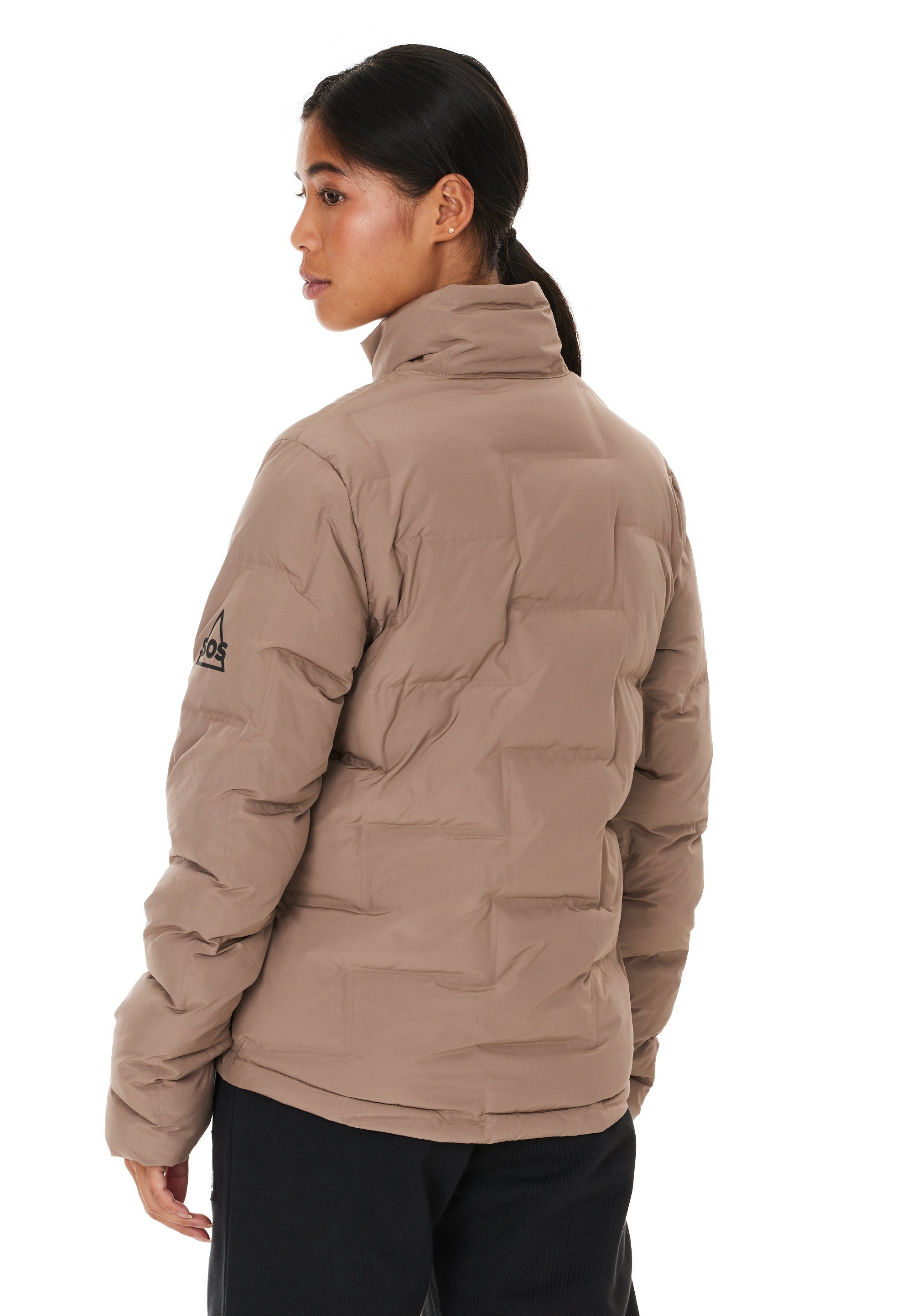 mit angenehm warmem braun Outdoorjacke SOS Alagna Futter