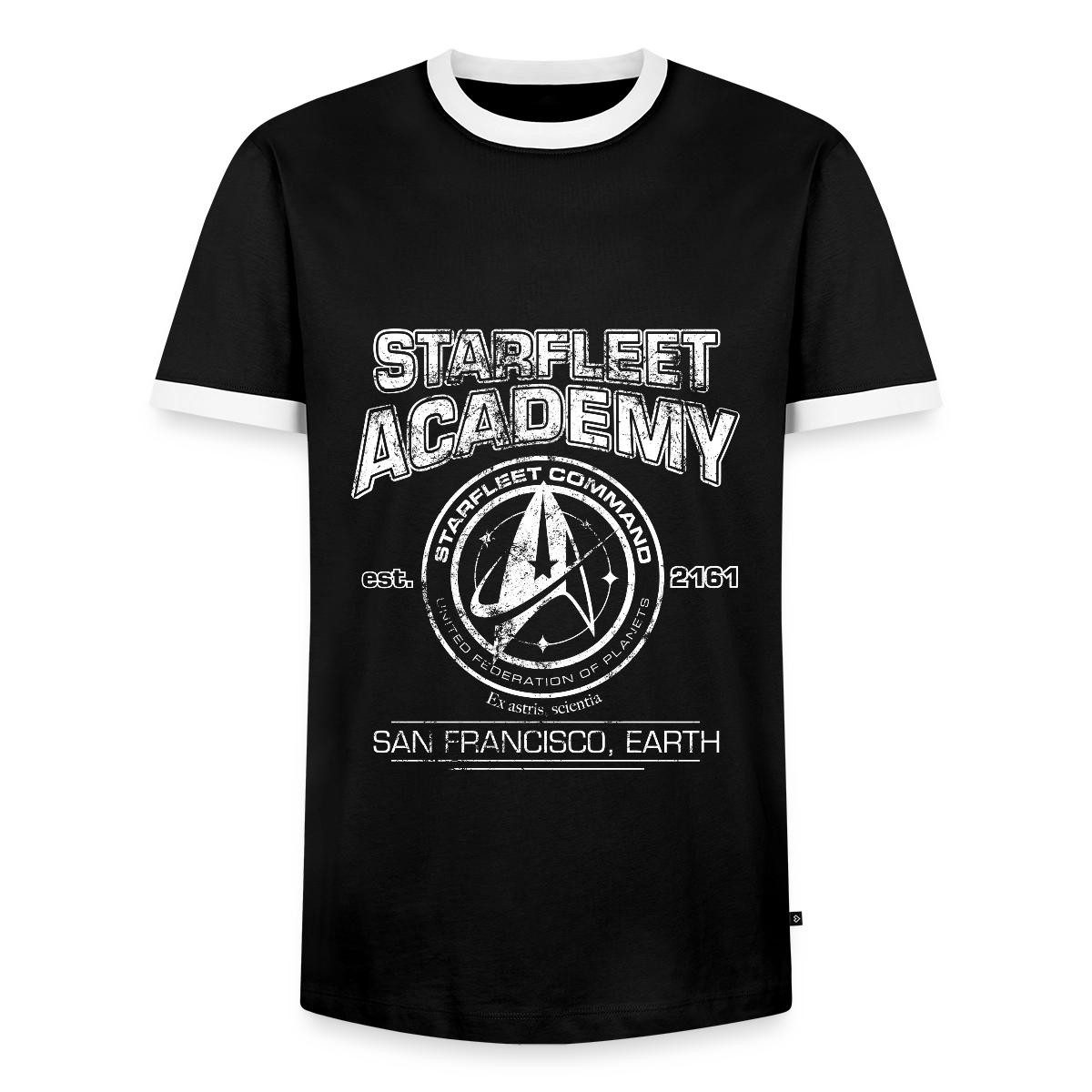 Spreadshirt T-Shirt Star Trek Discovery Starfleet Academy Männer Kontrast T-Shirt (1-tlg)
