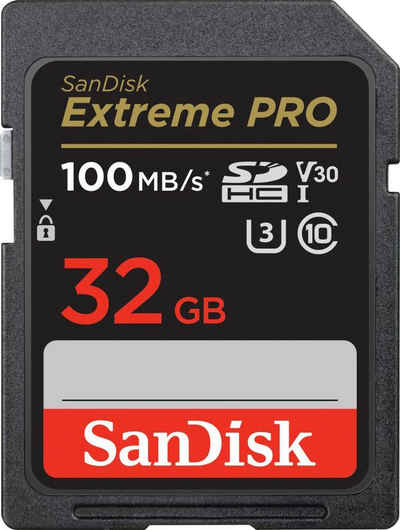 Sandisk »Extreme PRO 32GB« Speicherkarte (32 GB, UHS Class 3, 100 MB/s Lesegeschwindigkeit)