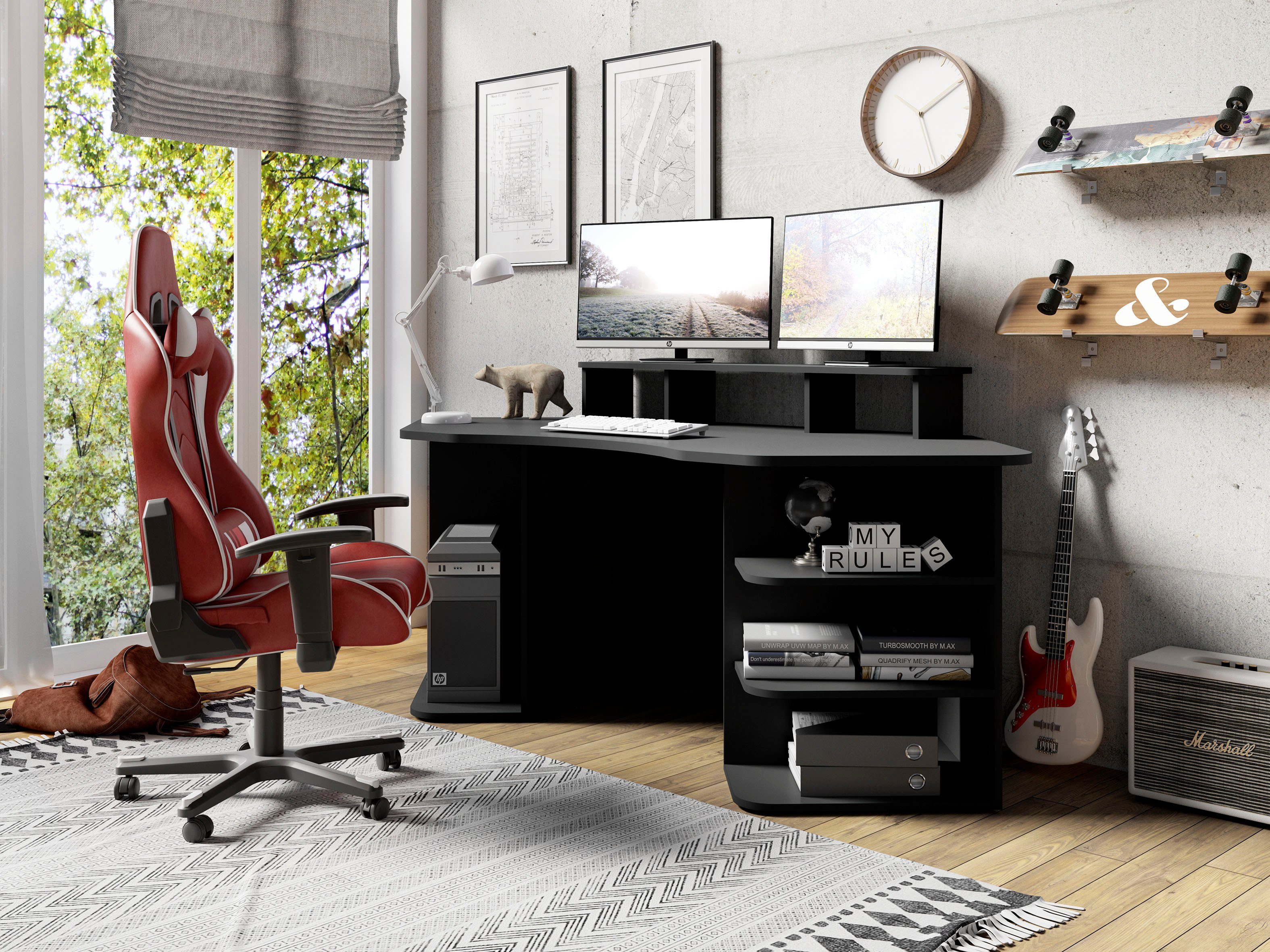 byLIVING Gamingtisch Thanatos, Breite 198 cm, günstig online kaufen