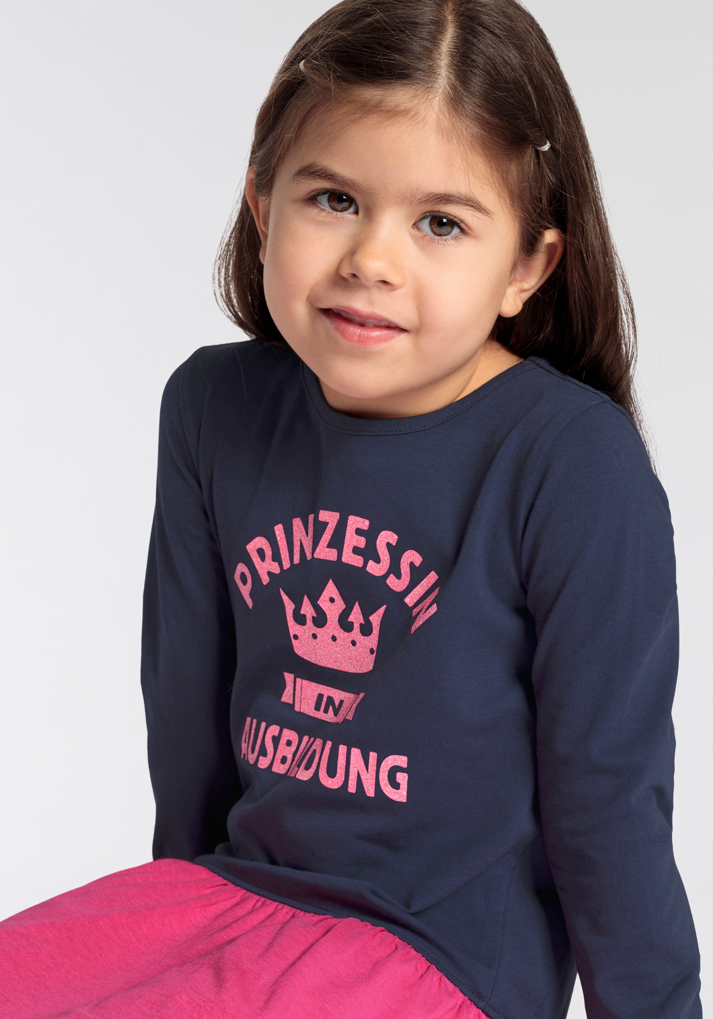 KIDSWORLD Jerseykleid PRINZESSIN IN AUSBILDUNG festliche Anlässe, kniefreies Kleid, eleganter Stil