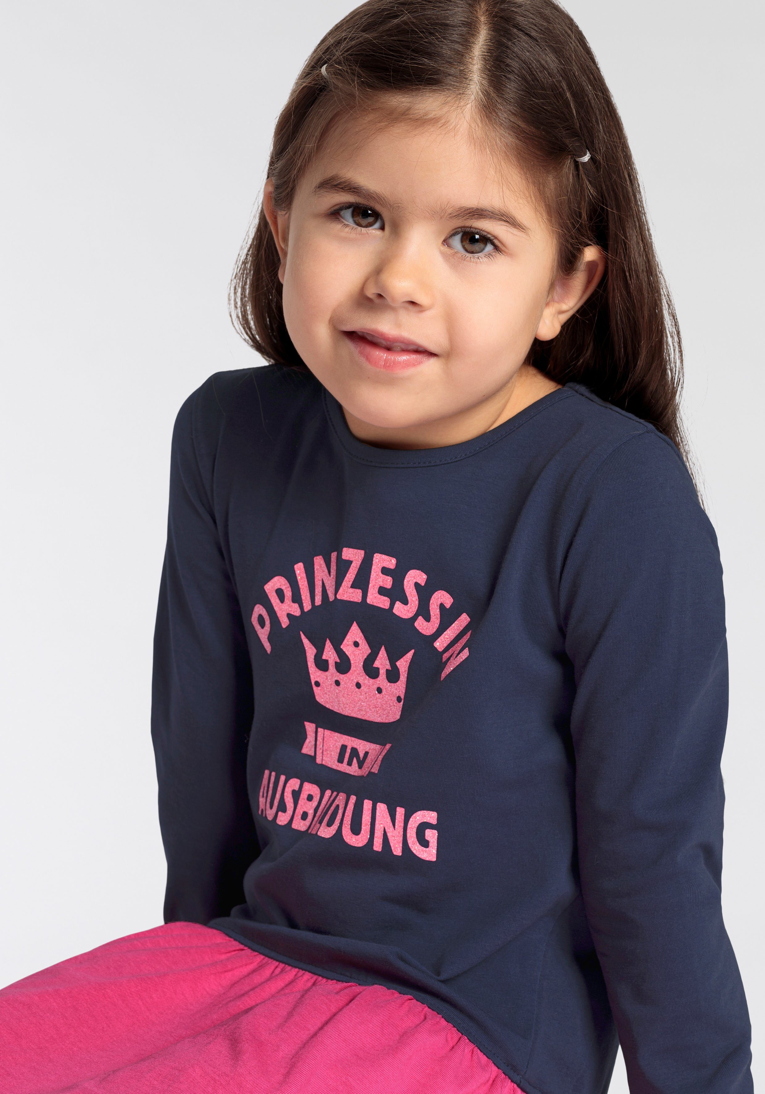 KIDSWORLD Jerseykleid PRINZESSIN IN AUSBILDUNG, Sprüchedruck für Mädchen kleine