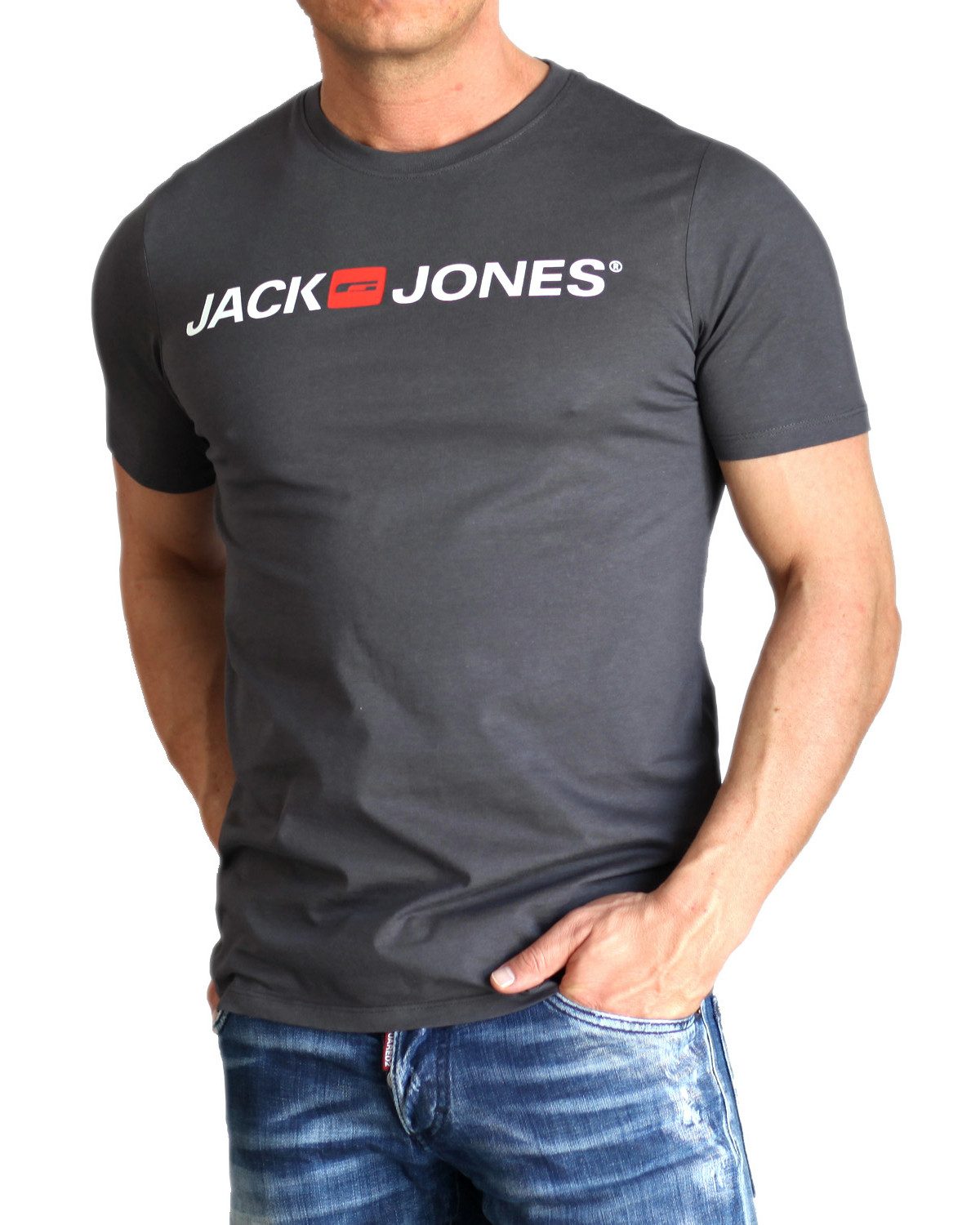 Jack & Jones Print-Shirt Bequemes Slimfit Shirt (Spar-Set, 3er-Pack) in Uni günstig online kaufen