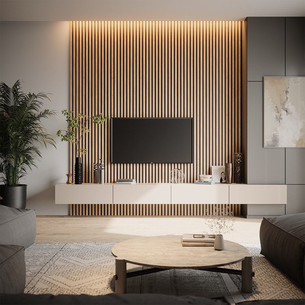 Vicco Wandpaneel Akustikpaneel, Eiche, 8 Stück, (8-tlg)