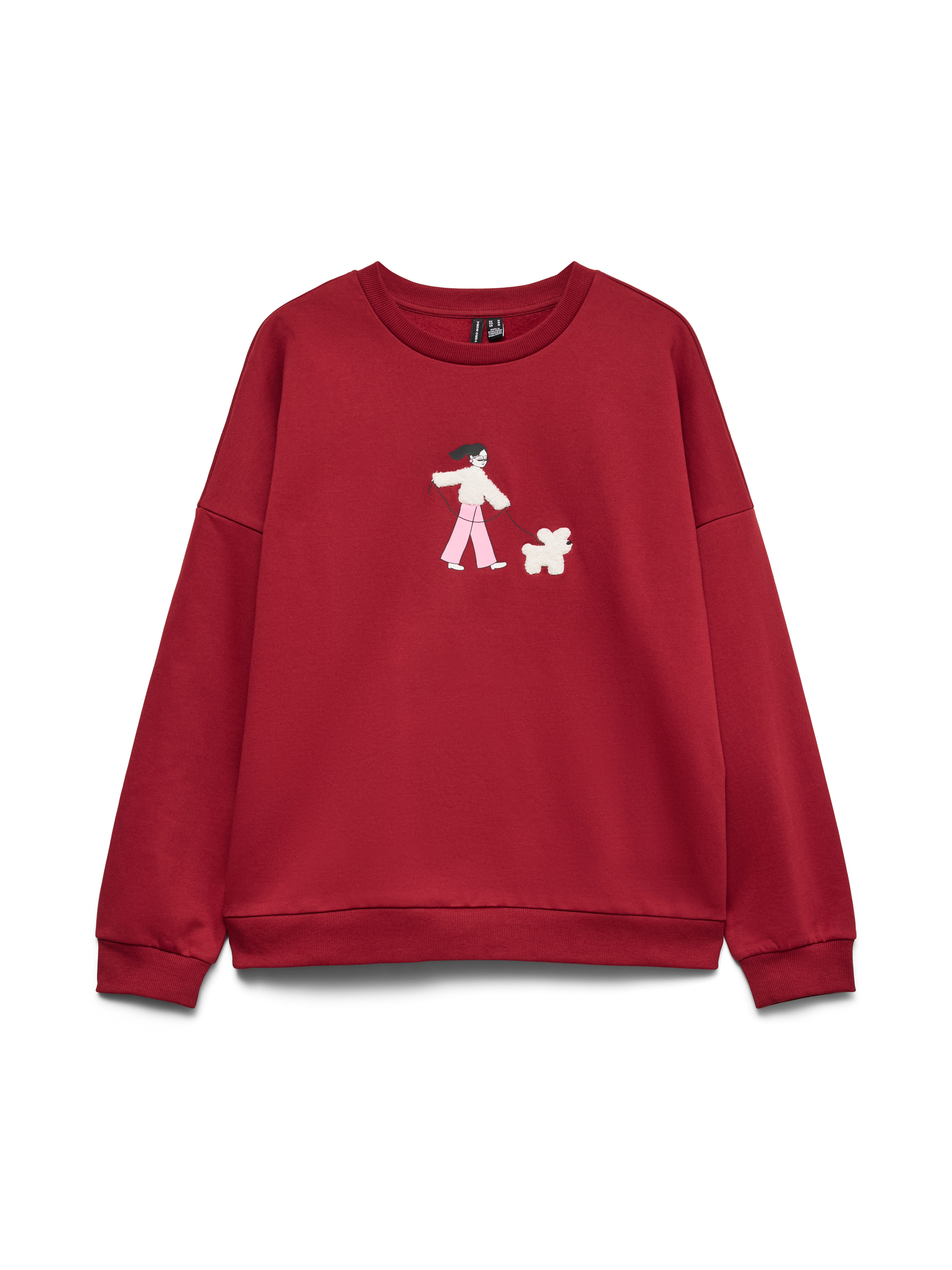 Vero Moda Sweatshirt VMAMANDA BEA LS SWEAT BOX JRS Baumwollmischung, regular fit
