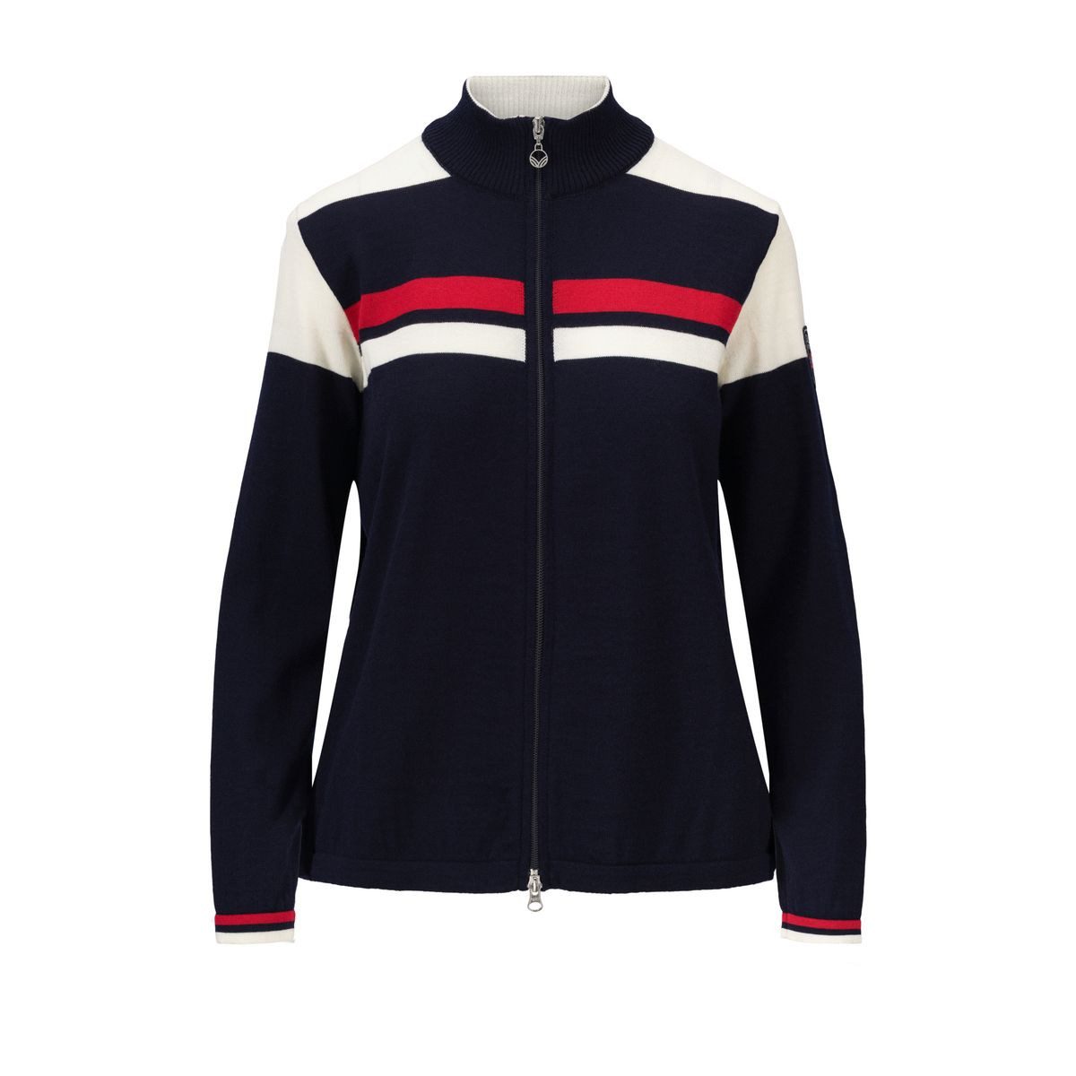 Dale of Norway Kapuzenstrickjacke Mount Stello Feminine Jacket Elegante Damenjacke aus Merinowolle mit sportlichem Design und