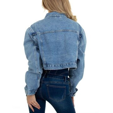 Ital-Design Jeansjacke Damen Freizeit Jeansjacke in Blau