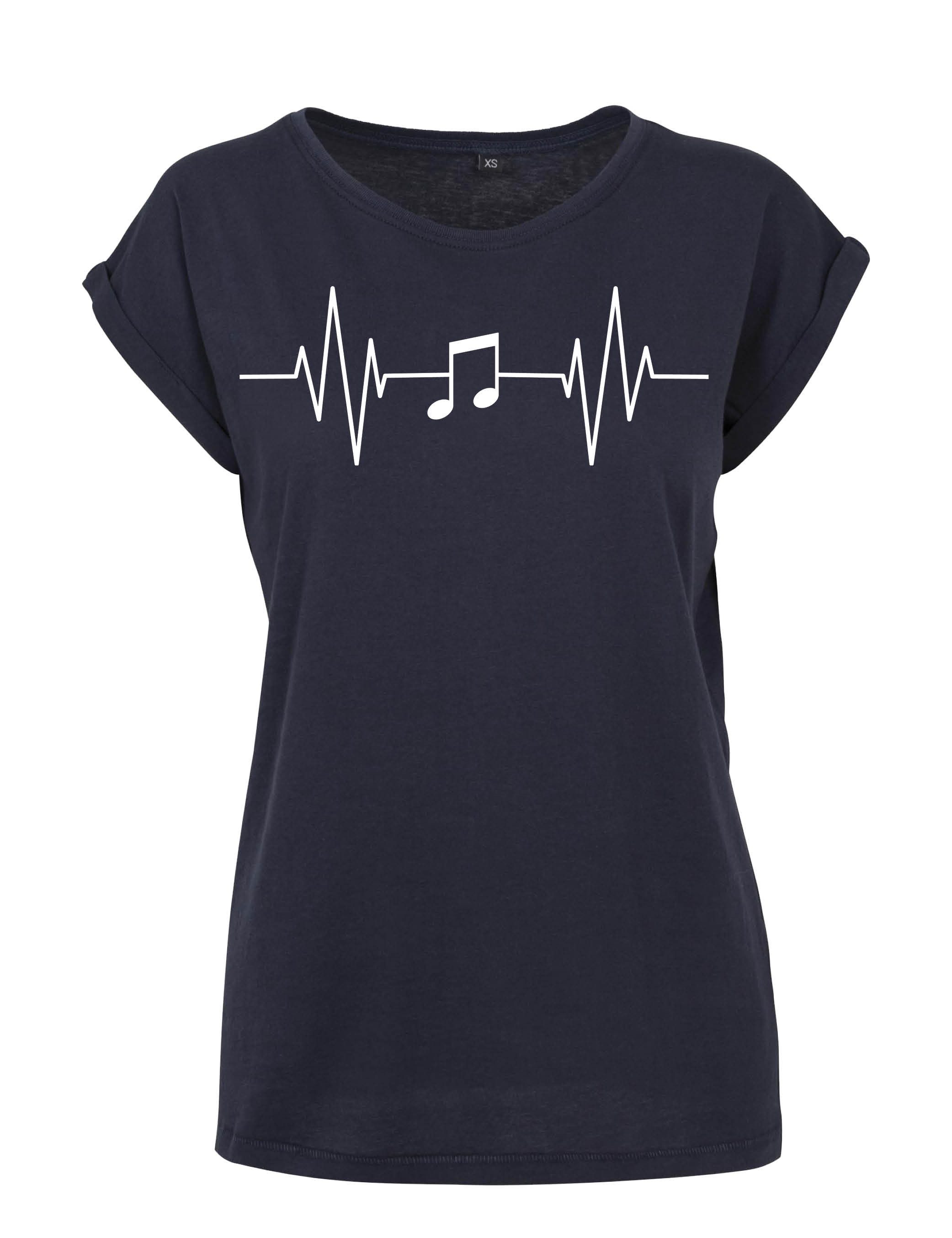 Youth Designz Print-Shirt "Heartbeat Music" Damen günstig online kaufen