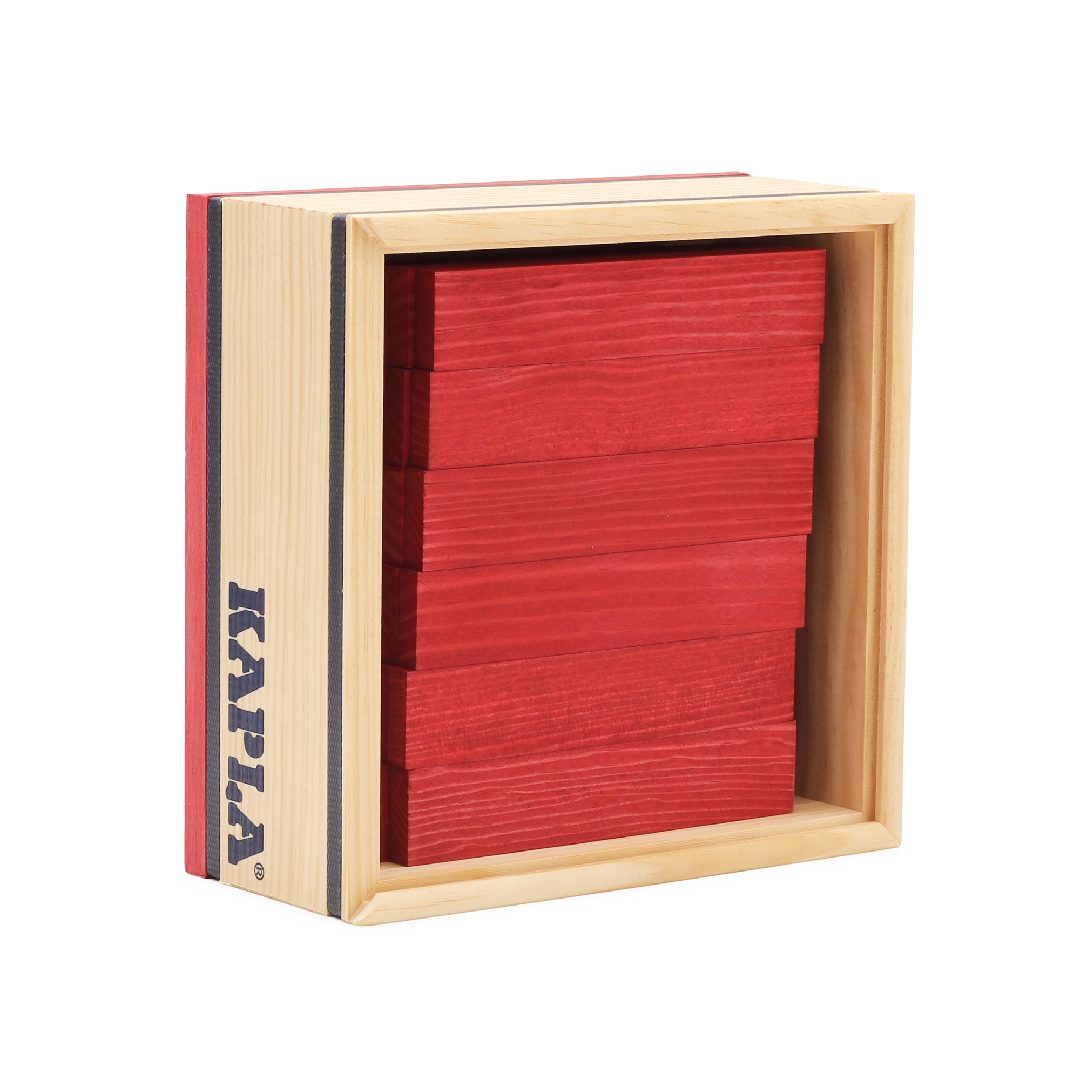KAPLA® Holzbausteine 40 Stück aus Pinienholz in einer Box Spielbausteine