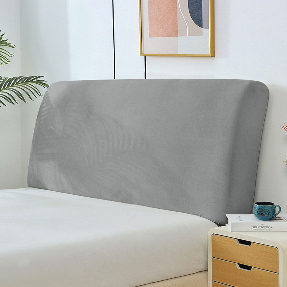 TUWENA Betthusse Bett Kopfteil Bezug, Weicher elastischer Samtstoff Staubdicht Bezug