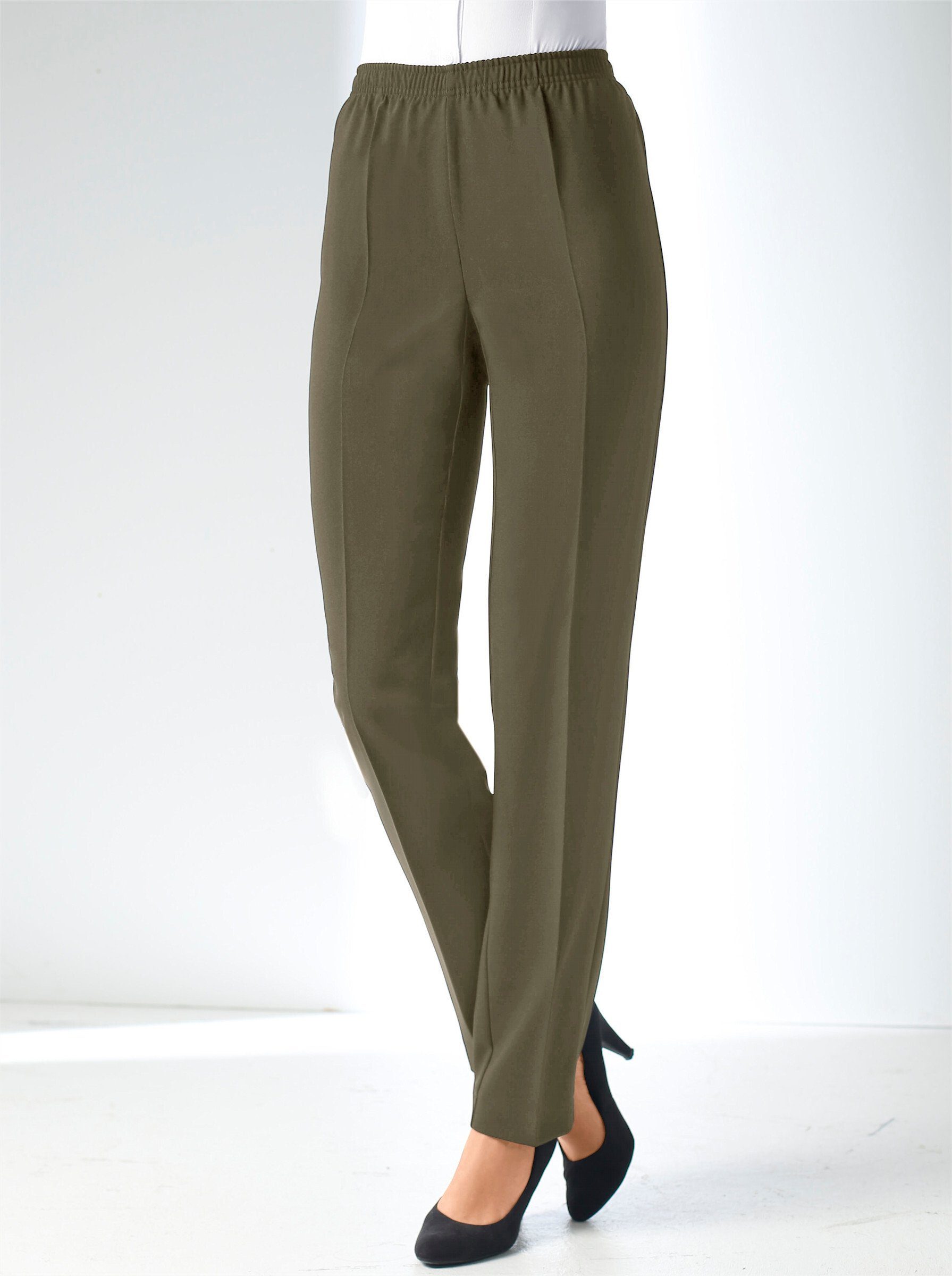 Sieh an! Jerseyhose Innenbeinlänge ca. 72 cm khaki