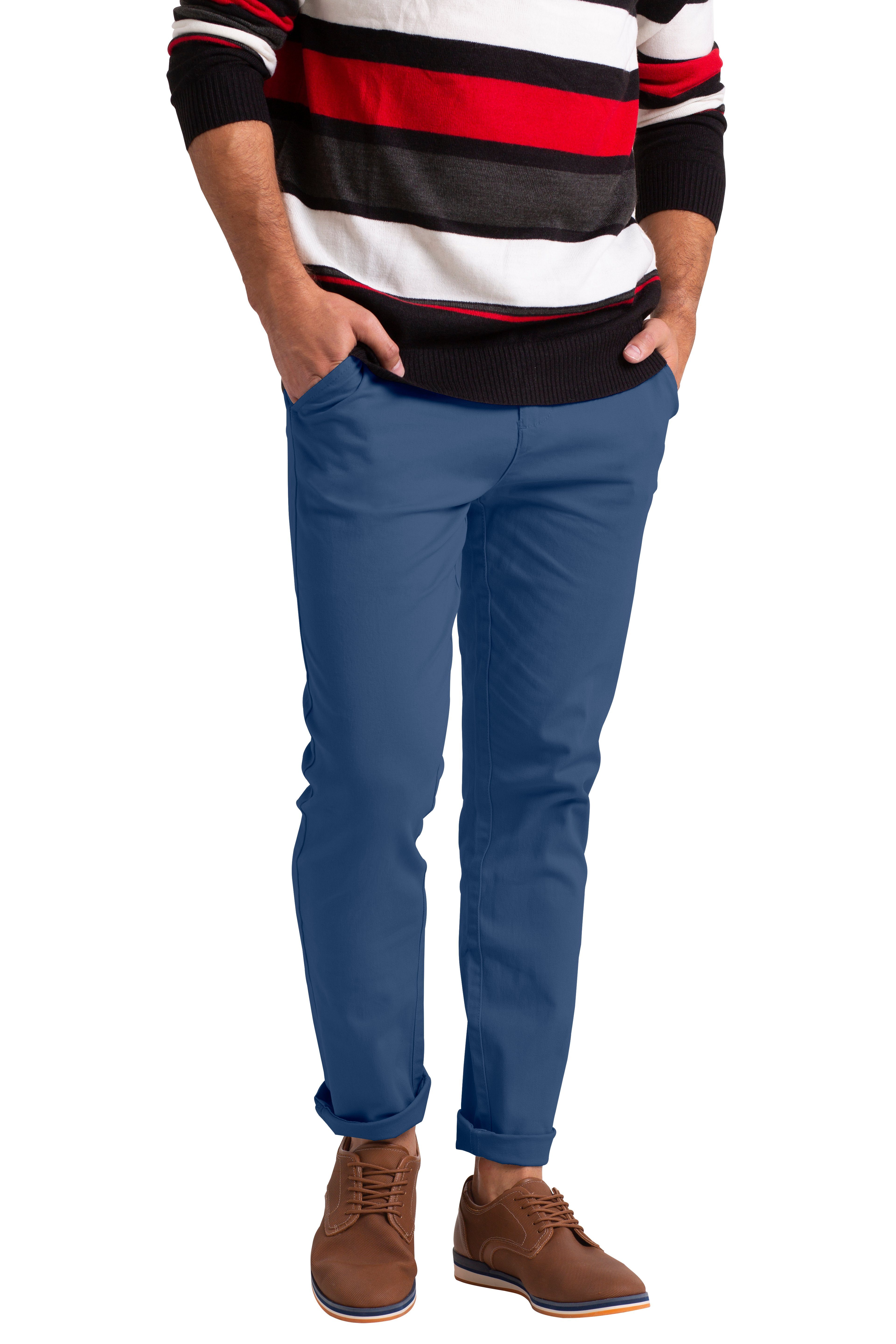 Chinohose Slim-Fit-Chinos für Herren klassischer Stretch-Chinohose Hose