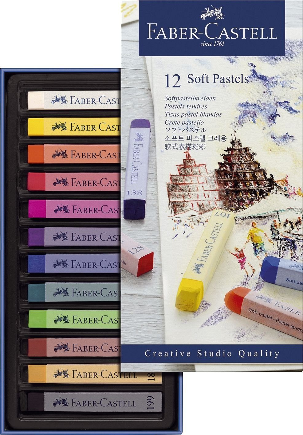 STUDIO FABER-CASTELL 12er Etui Softpastellkreiden Faber-Castell QUALITY, Tintenpatrone