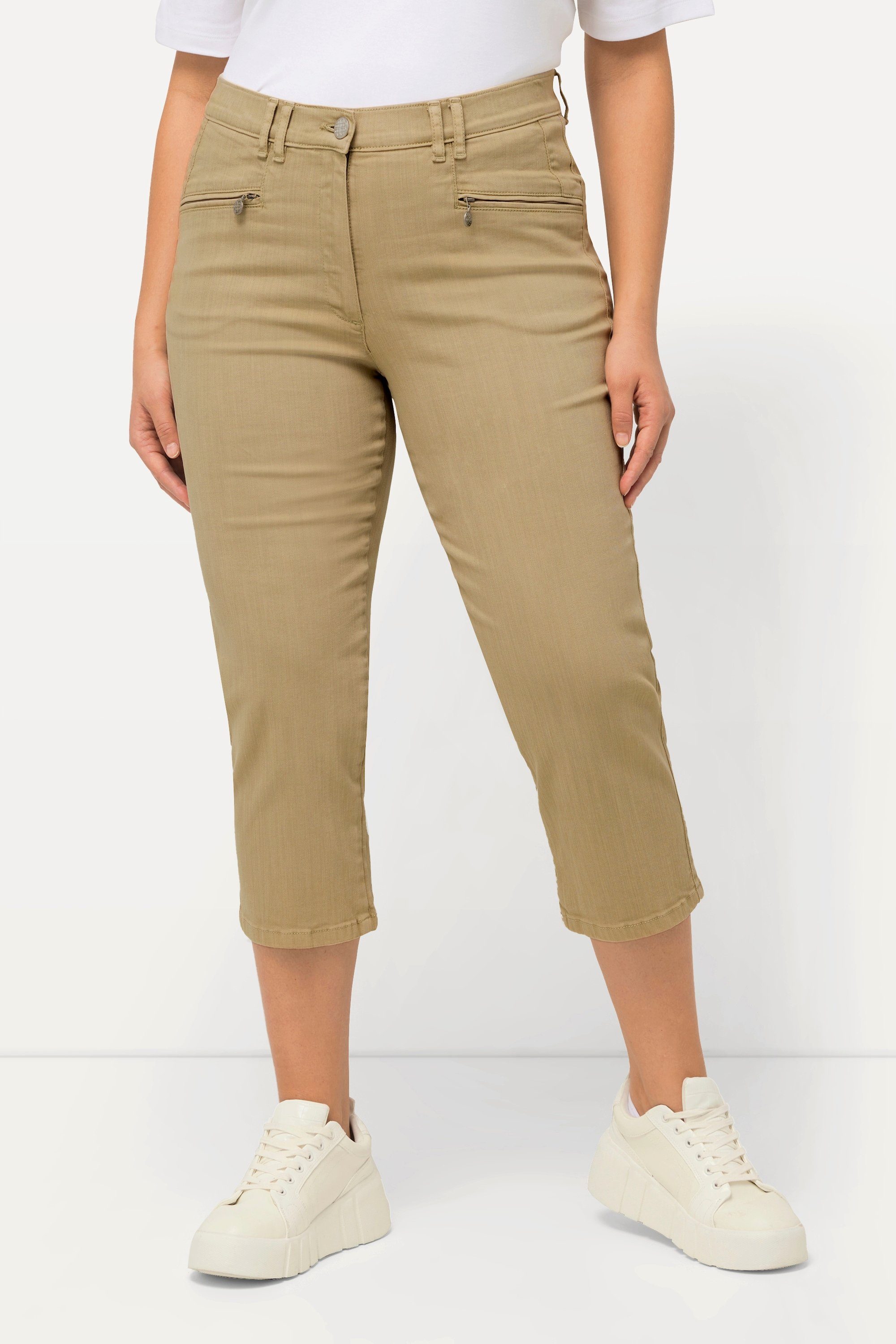 Ulla Popken Funktionshose 7/8-Stretchhose Mony Zipptaschen günstig online kaufen