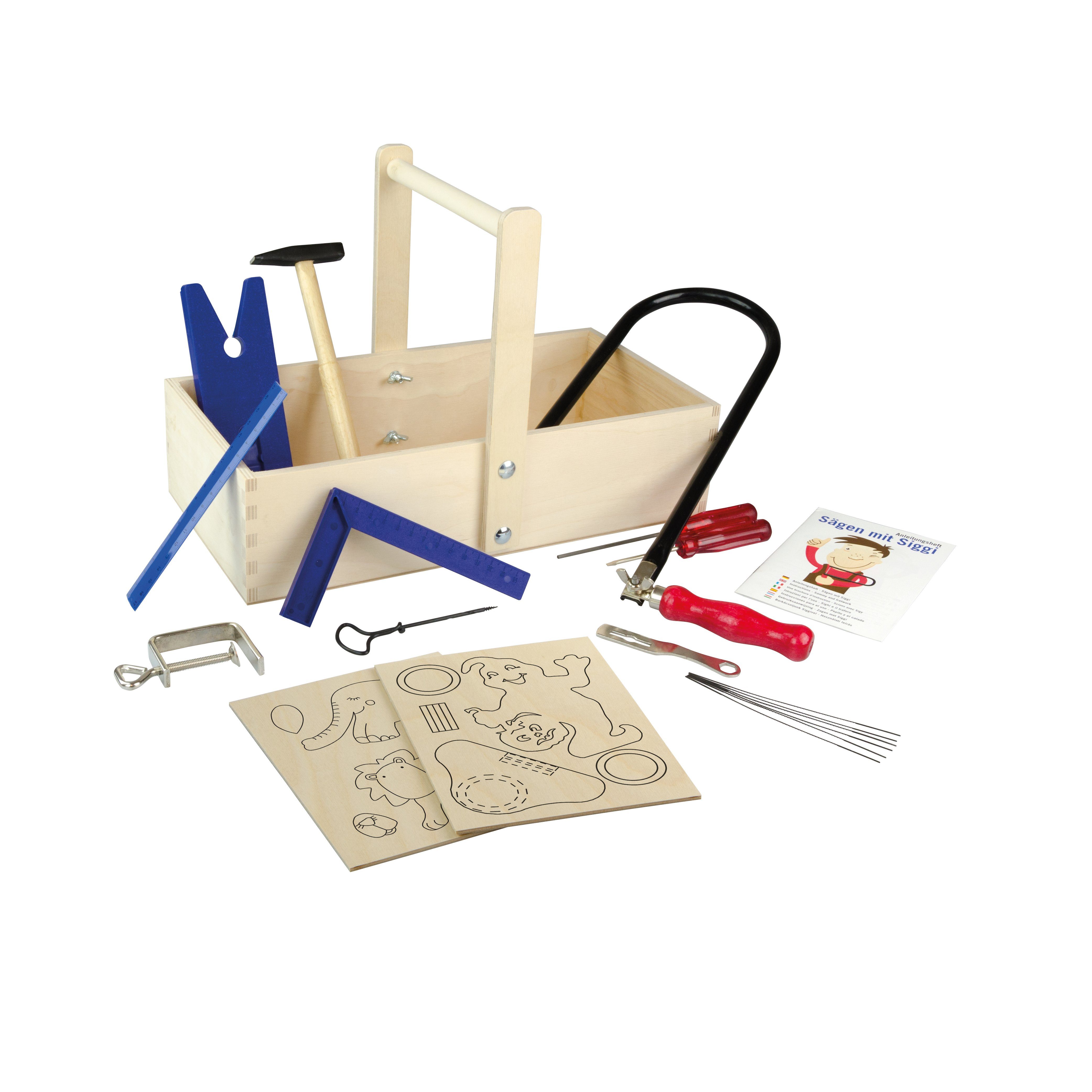 Pebaro Kinder-Werkzeug-Set Laubsäge-Schreinerkasten, 20 Teile, 430