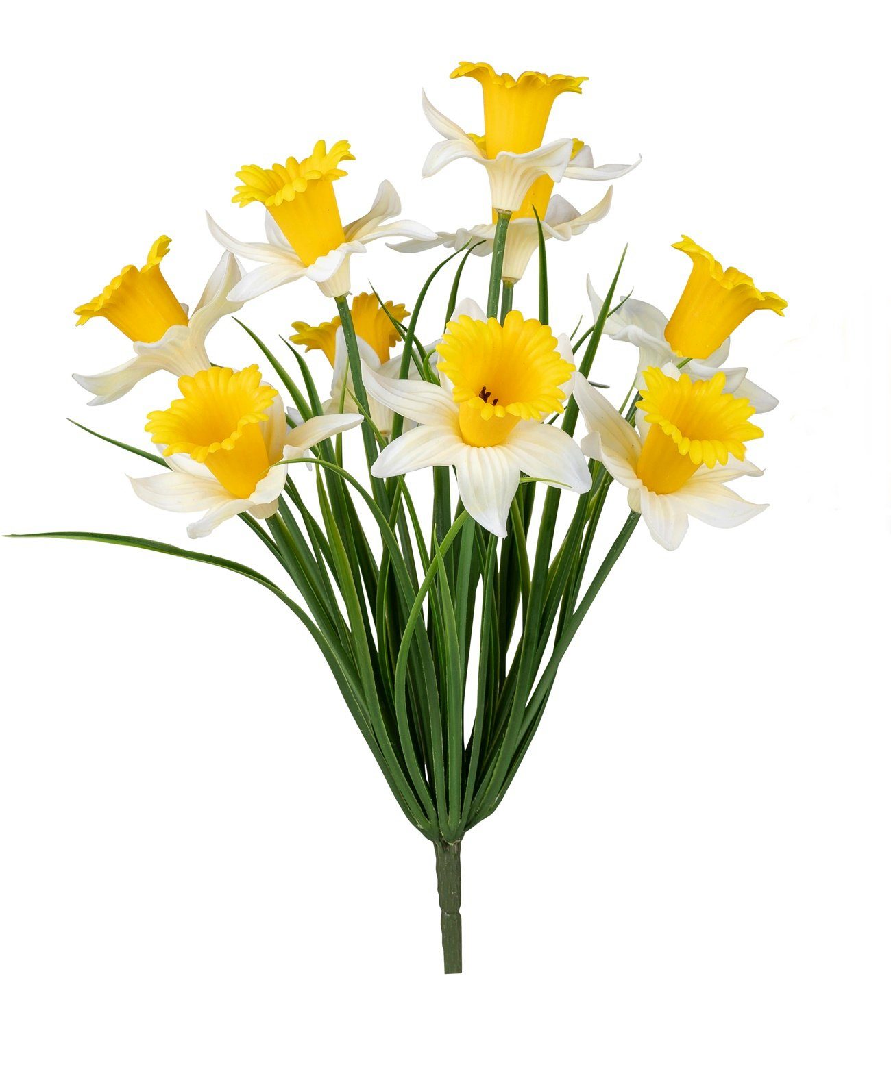Kunstblume künstlicher blühender 40cm gelb cm 40 Höhe Narzissen-Strauß dekojohnson, Kunstpflanze
