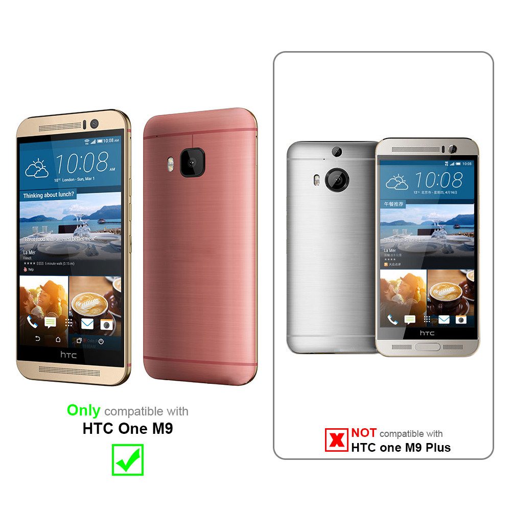 Cadorabo Handyhülle für HTC ONE M9 Hülle HTC ONE M9, Schutzhülle Hülle mit Standfunktion, Magnetverschluss und Kartenfach