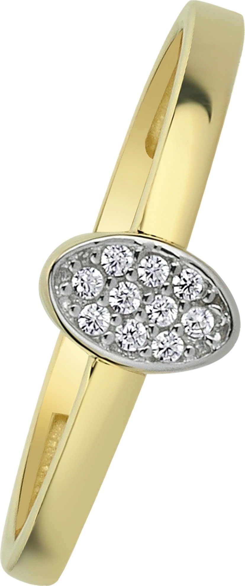 Ring aus Goldgold Gr.58 Ring gold Damen weiß, 333er Gelbgold Balia 8Karat - Damen Goldring Balia Karat, Farbe: Oval 8 (Fingerring),