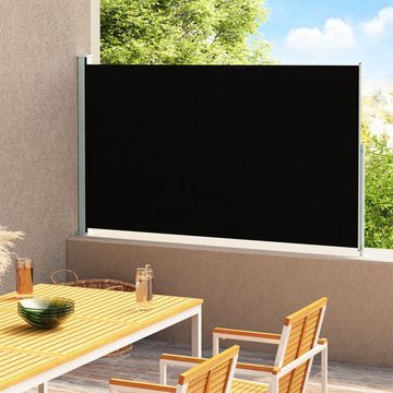 DOTMALL Seitenmarkise Seitenmarkise Ausziehbar 220x300 cm Schwarz