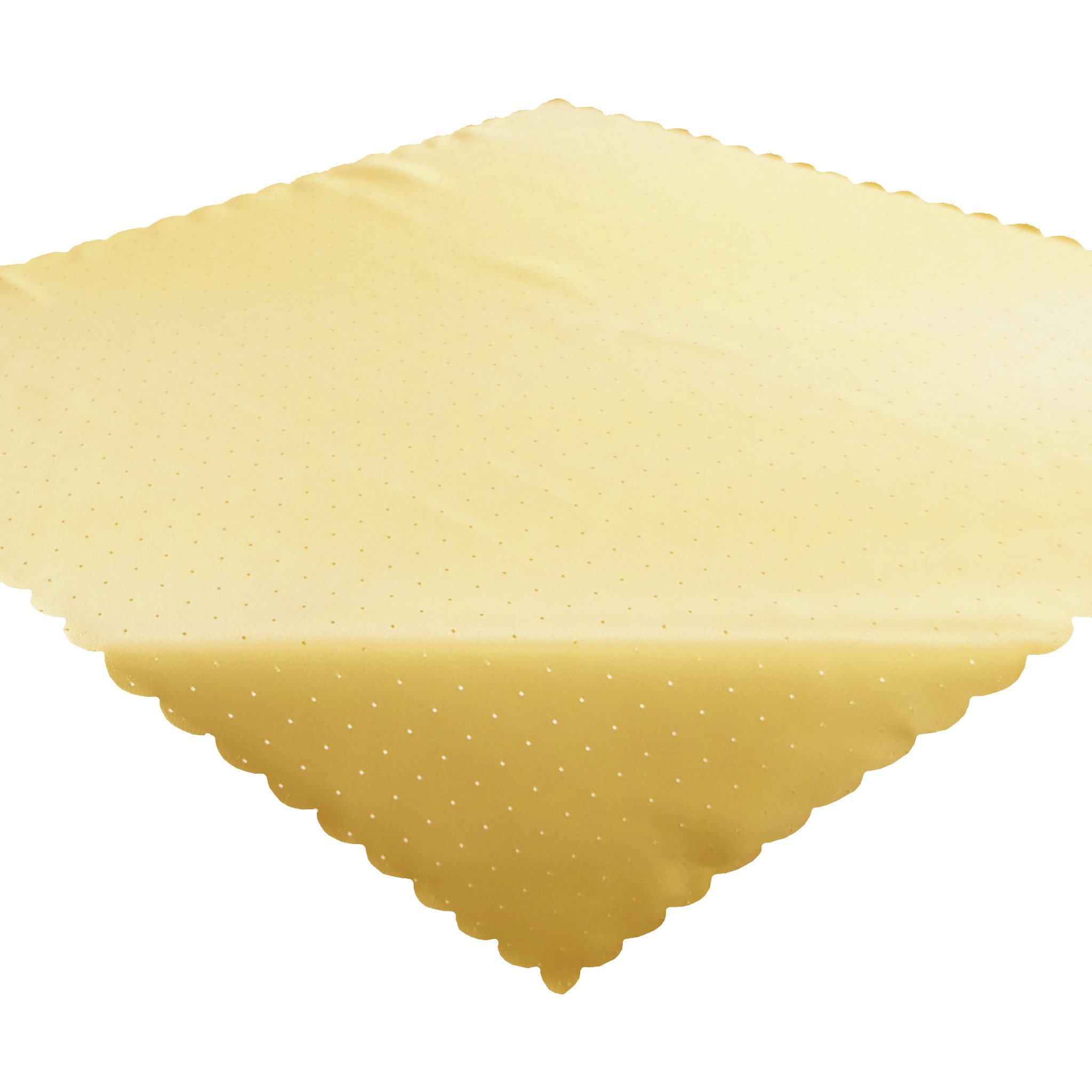 matches21 HOME & HOBBY Tischdecke Tischdecke 90 x 90 cm in Gelb für Esstisch & Küche (1-tlg), Waschbares Tischtuch mit gewelltem Rand