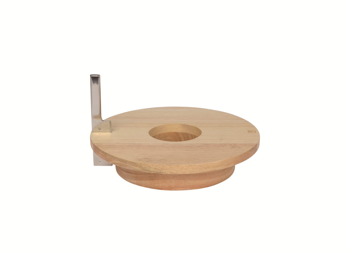 DOIY Käsebrett Cheese & Wine Käseplatte, Holz, (mit Käsemesser aus Edelstahl und einen speziellen Platz für Ihre Flasche, 1-St., ca. Ø 28 x 6,5 cm), für gesellige Abende