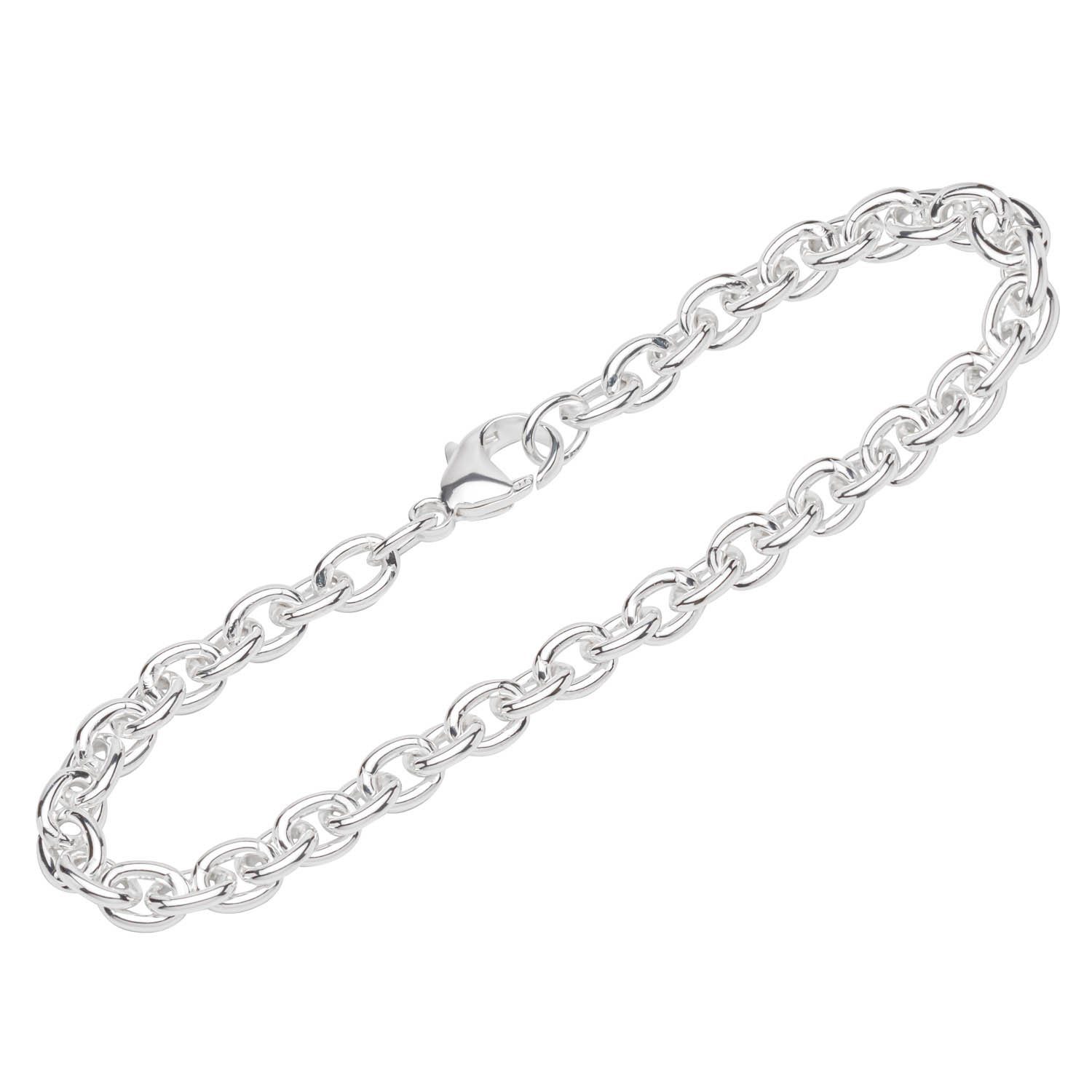 NKlaus Silberarmband Armband 925 Sterling Ankerkette Silber Germany rund in Made Stück), (1 23,5cm