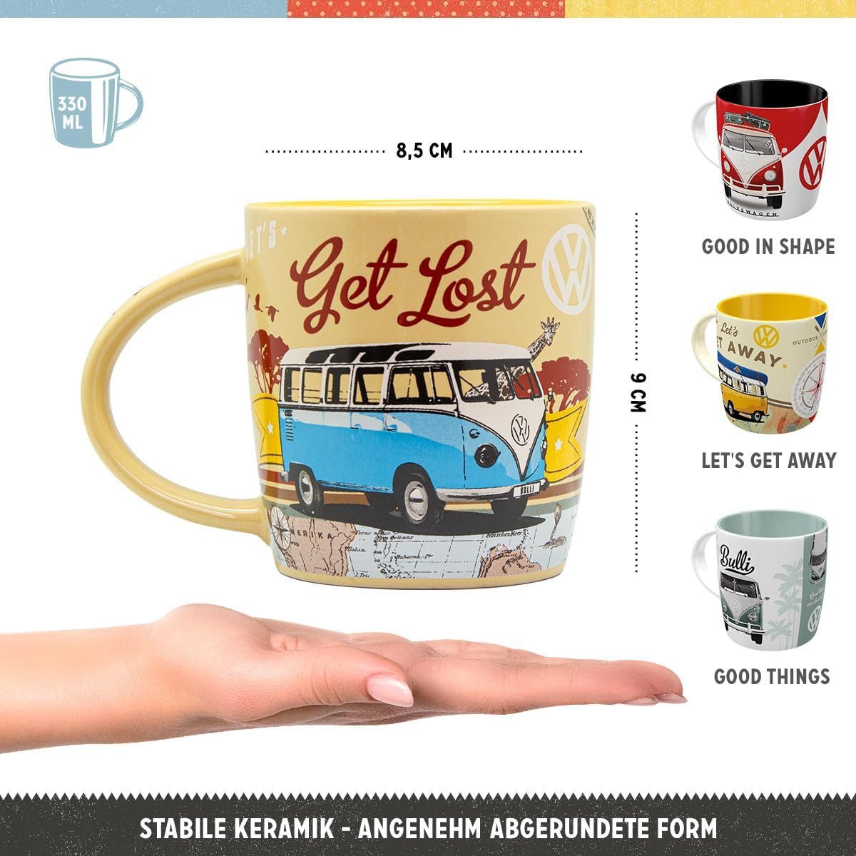 Nostalgic-Art Tasse Kaffeetassen - VW - 4tlg Set