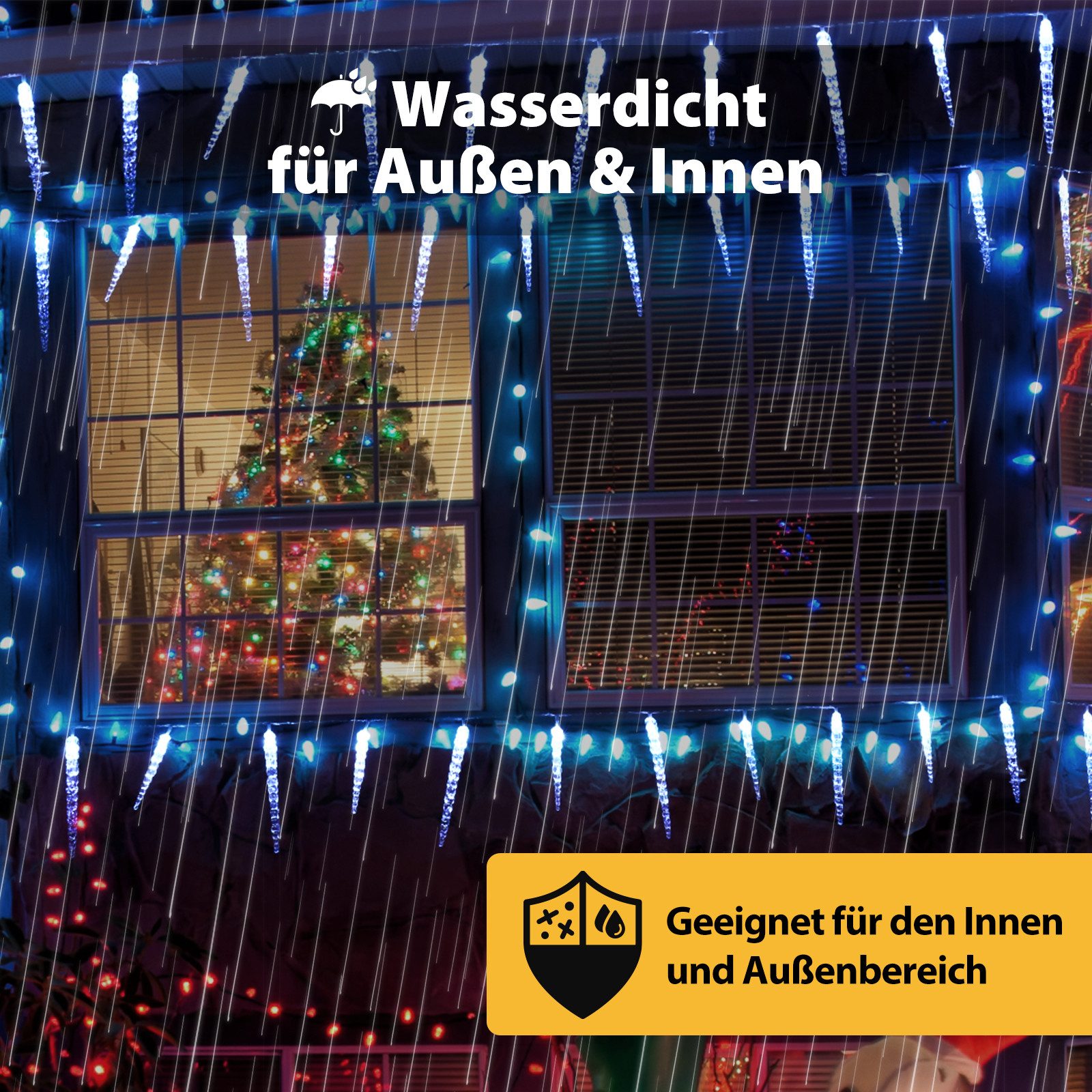 Salcar LED-Lichterkette 5m Eiszapfen Lichterkette Außen Weihnachtsdeko 40 L günstig online kaufen