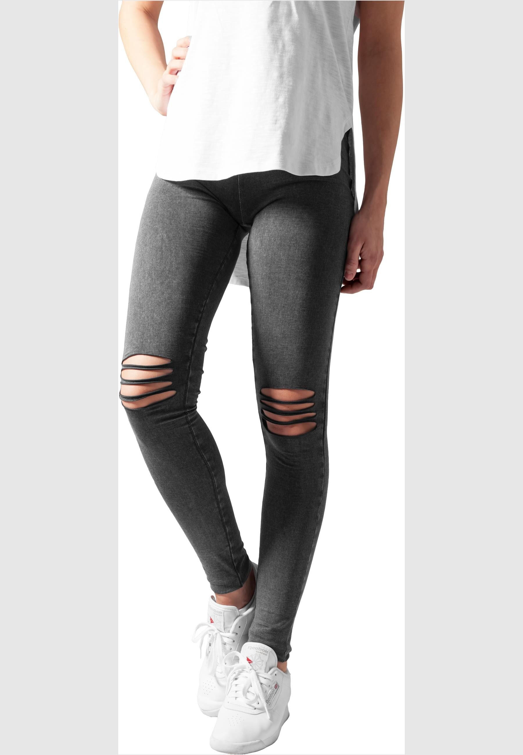 URBAN CLASSICS Leggings Urban Classics Damen Ladies Cutted Knee Leggings (1 günstig online kaufen