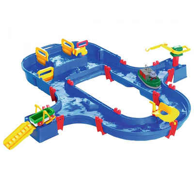 Aquaplay Wasserspieltisch Super Set, Wasserbahn mit Kran, Schleuse, Handpumpe und Boot