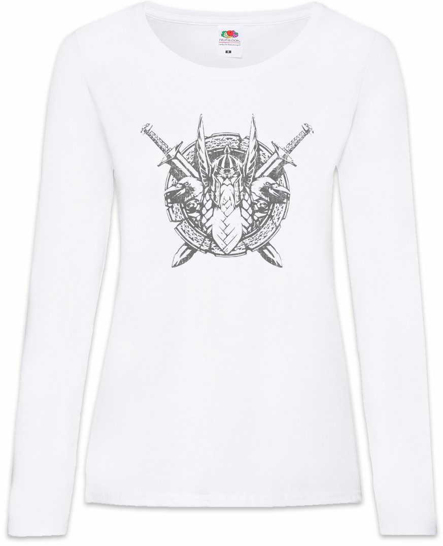 Langarmshirt Odhin Ravens I Damen Langarmshirt Hugin Vikings Munin Raben Wikinger
