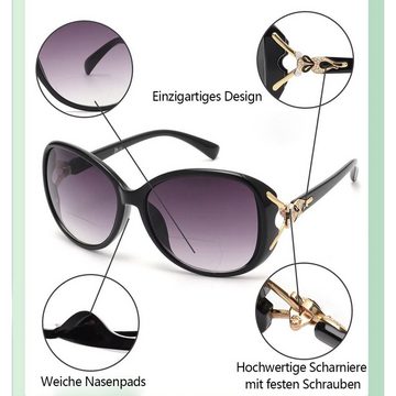BEARSU Sonnenbrille »Neue Mode Outdoor UV-Schutz Polarisierte Fuchskopf Sonnenbrille Damen Sonnenbrille Große Rahmenbrille« (1-St)
