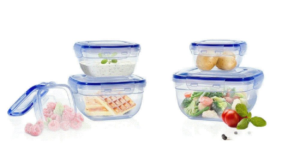ALPFA Frischhaltedose Frischhaltedosen Set 5tlg. 802321 Gefrierdosen, Kunststoff, (Spar-Set, 5-tlg., 5er-Set), BPA frei