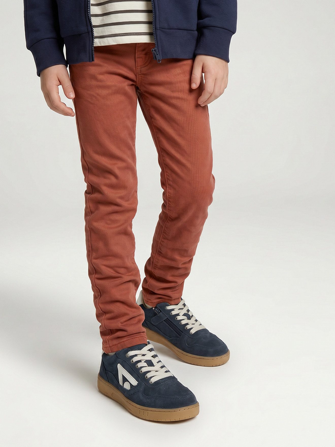 vertbaudet Slim-fit-Jeans Jungen Slim-Fit-Hose, Hüftweite SLIM Bundweite verstellbar, SLIM – Bild 4 von 5