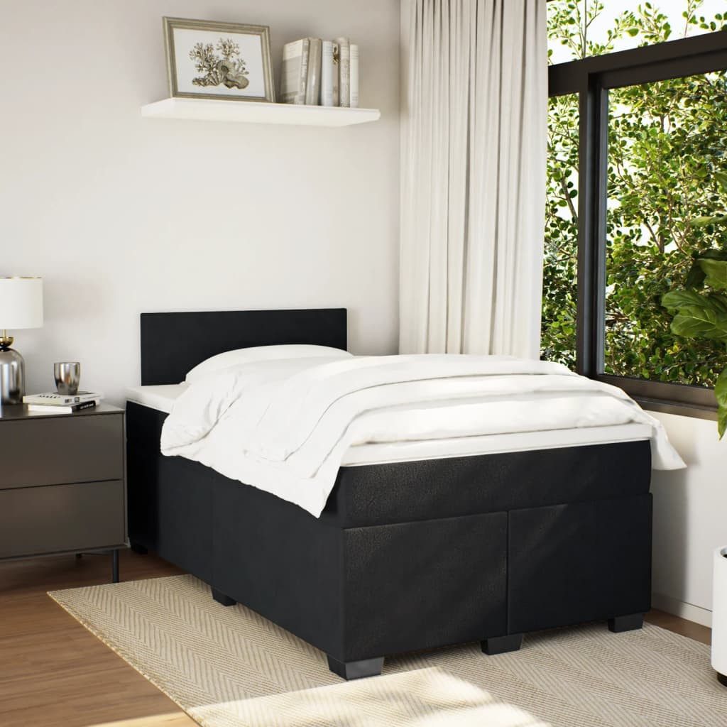 vidaXL Bett Boxspringbett mit Matratze Schwarz günstig online kaufen