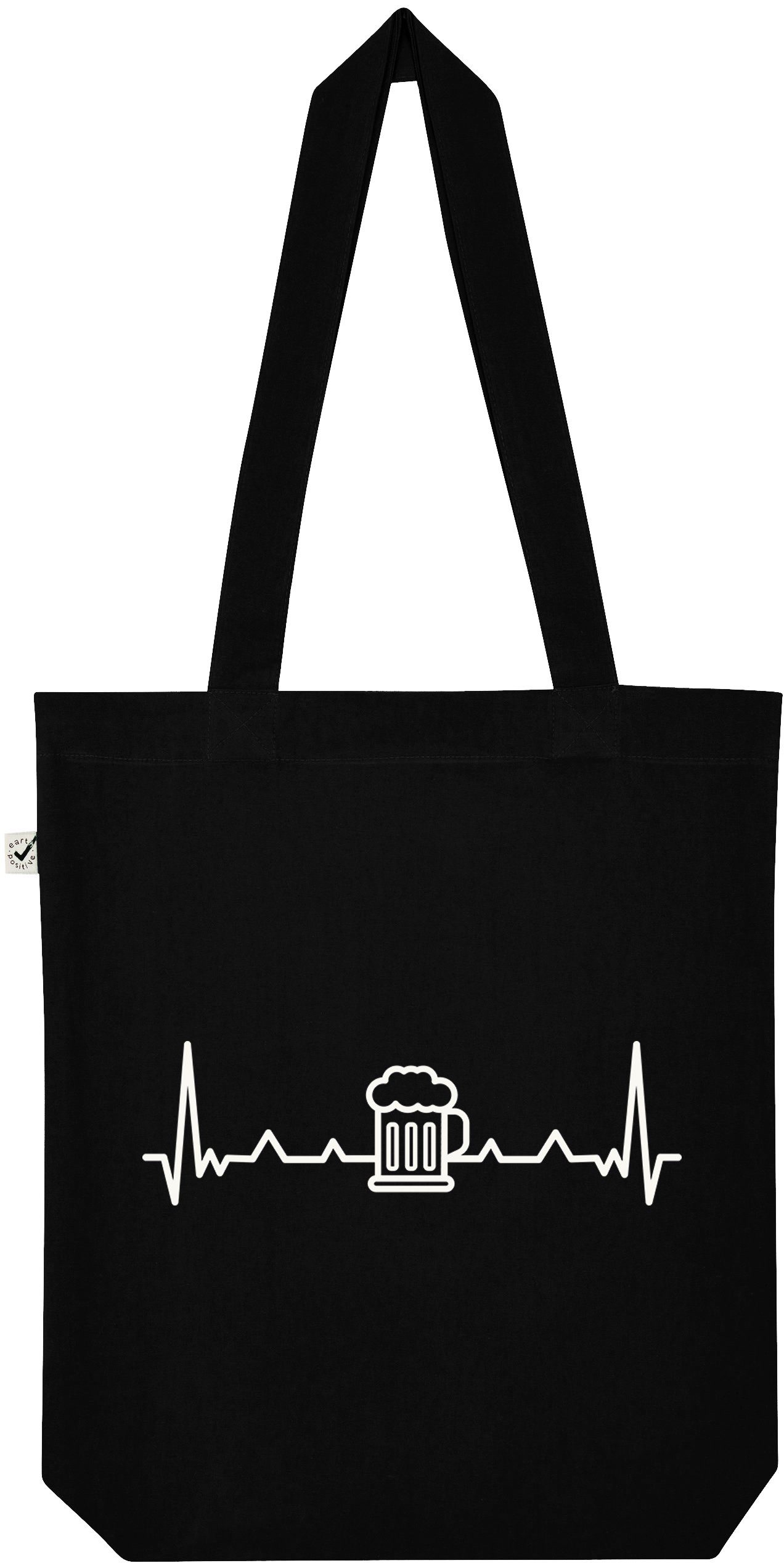 Tragetasche Heartbeat Bier Jutebeutel Tasche Lange Henkel