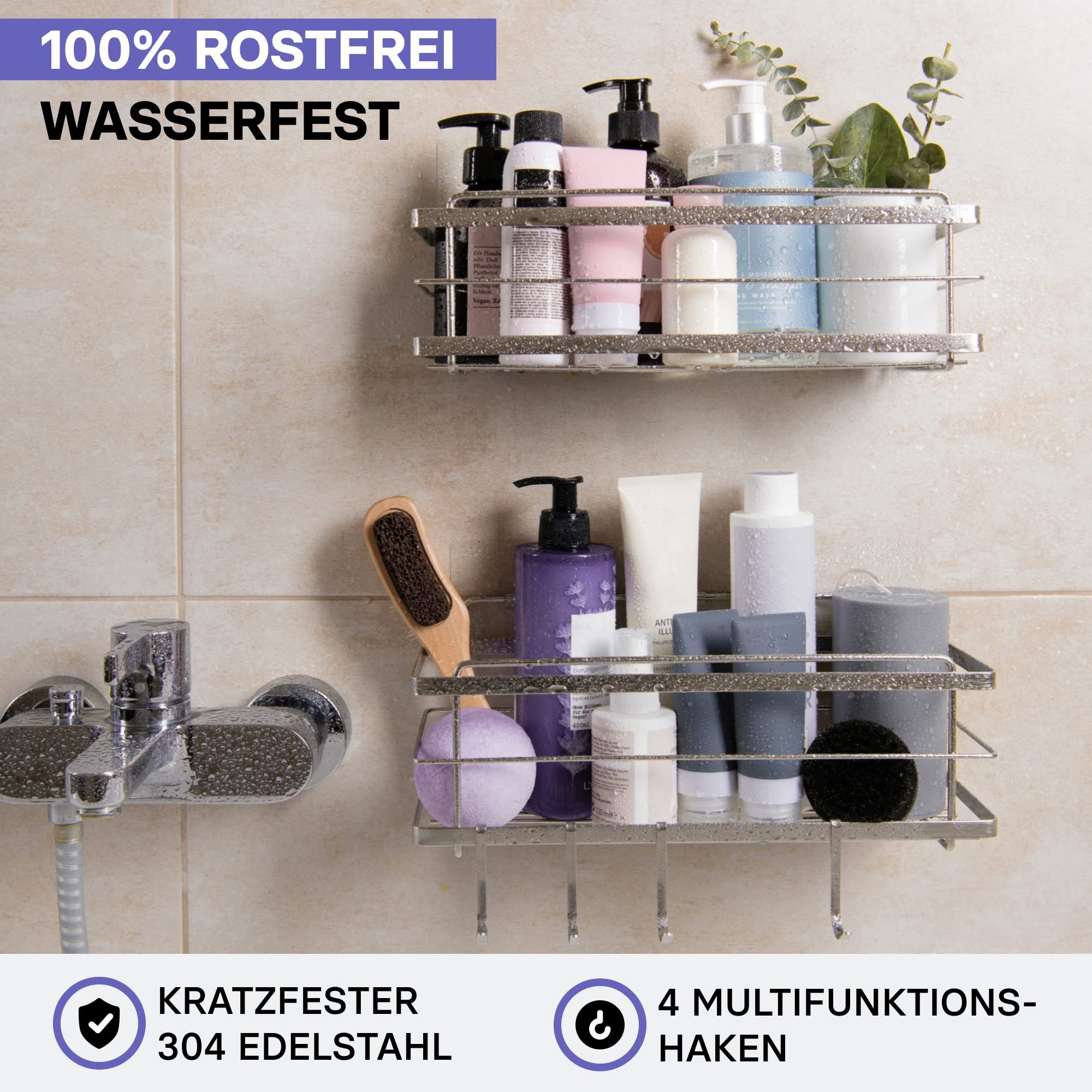 Kincmax Duschablage Edelstahl Duschablage Set, rostfrei, günstig online kaufen