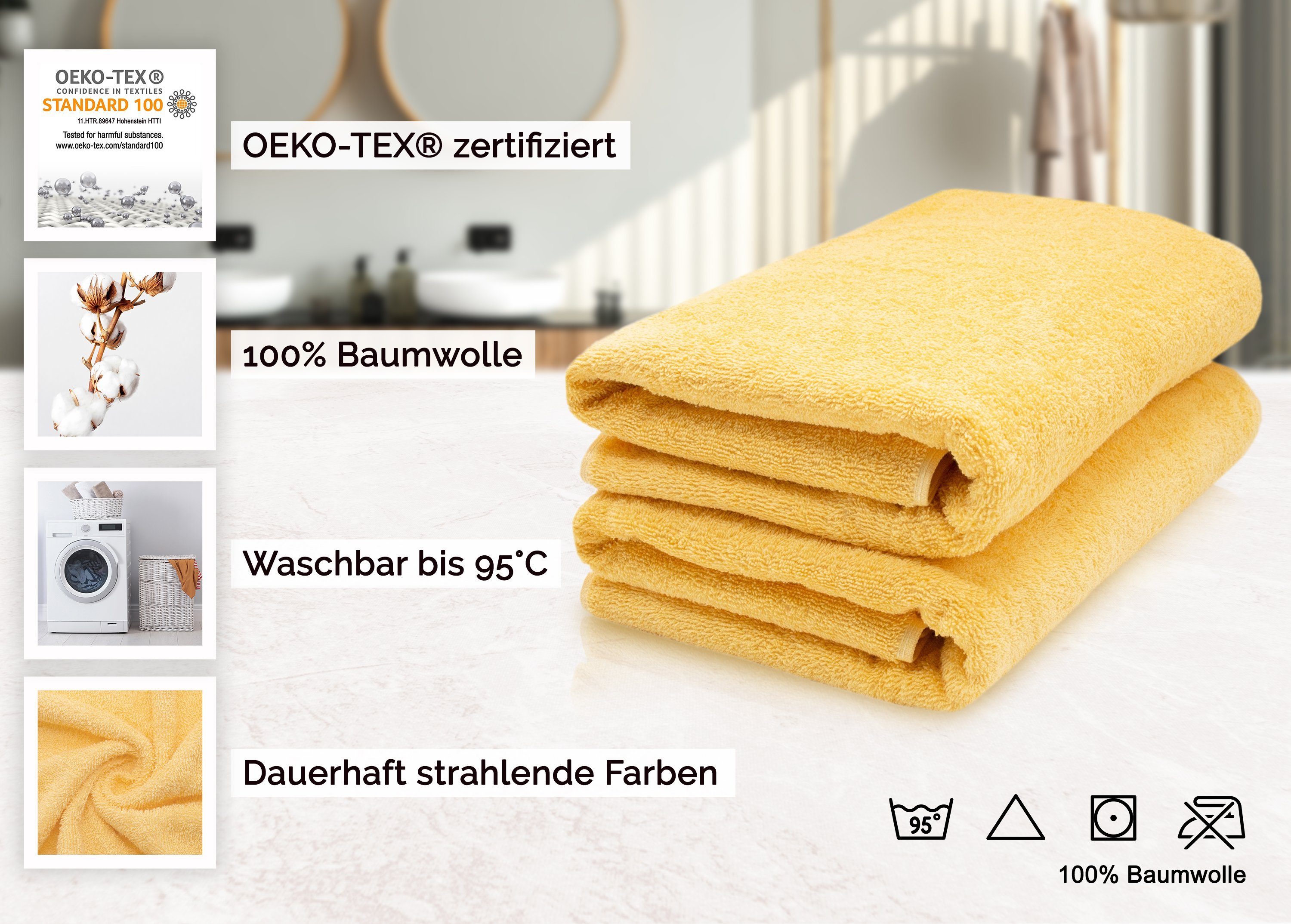 ZOLLNER Saunatuch, Walkfrottier (2-St), 70 x günstig online kaufen